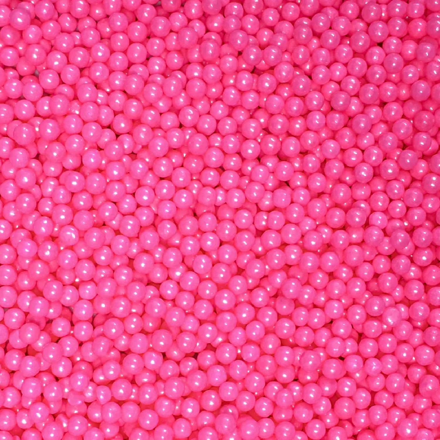 PINK SUGAR PEARLS 4MM 45GMS