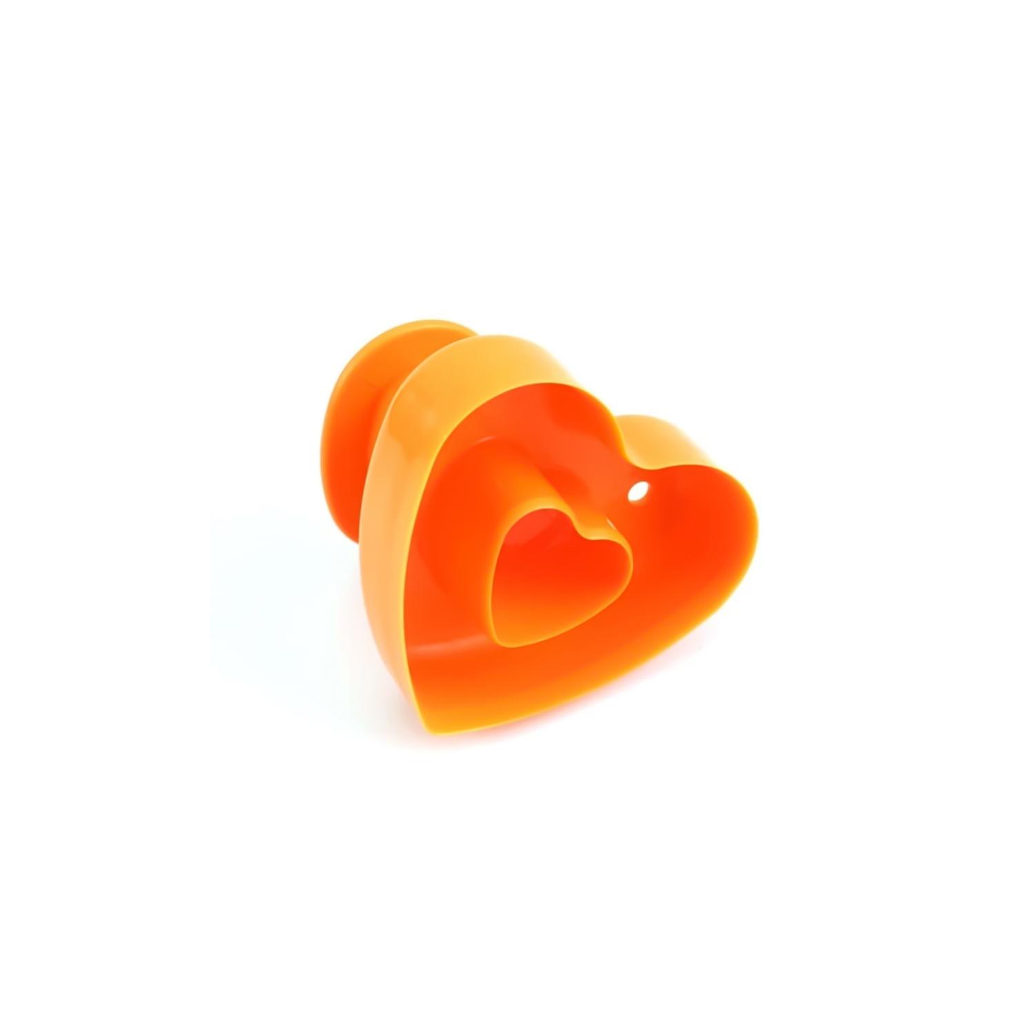 PLASTIC HEART SHAPED DOUGHNUT CUTTER