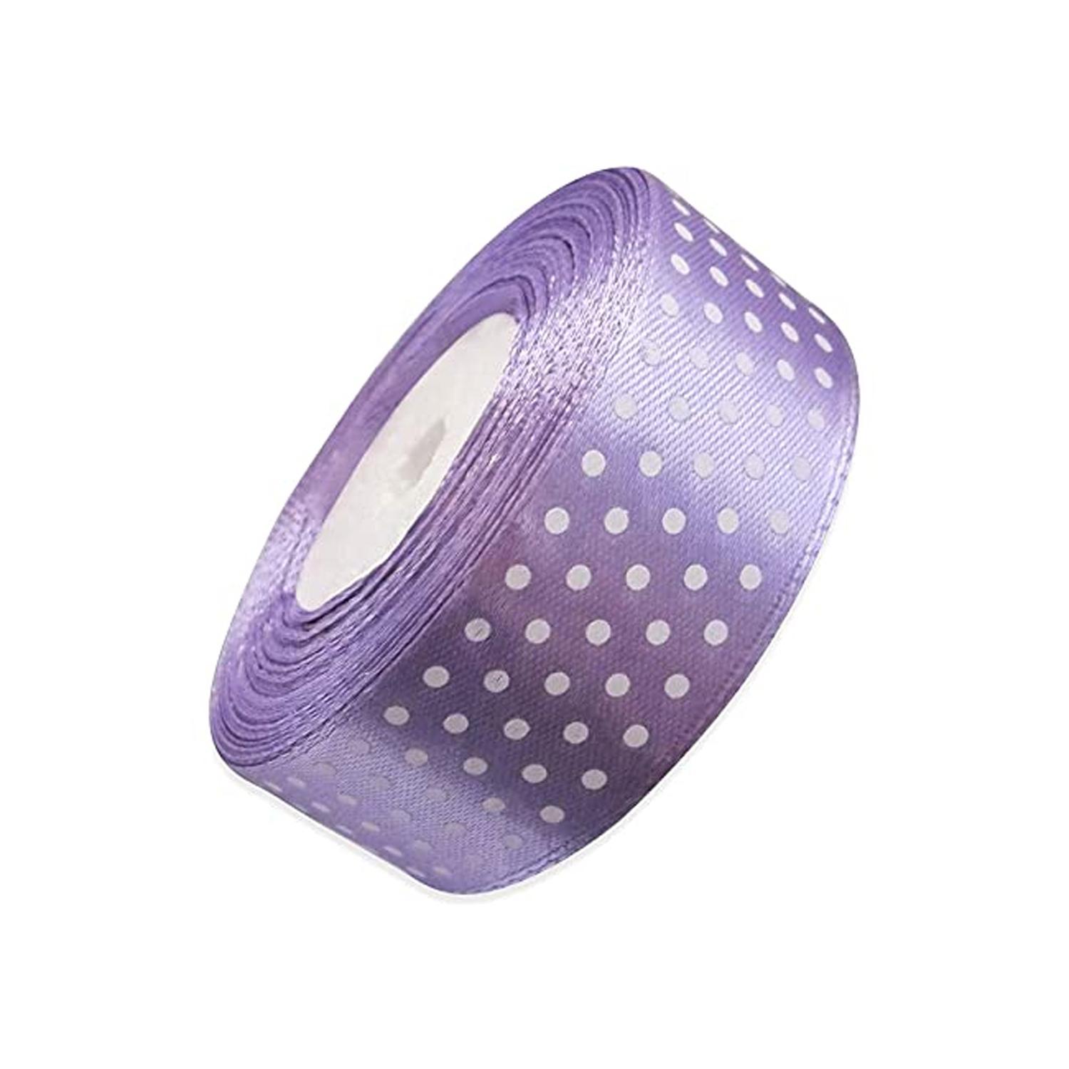 POLKA DOT RIBBON LILAC ROLL