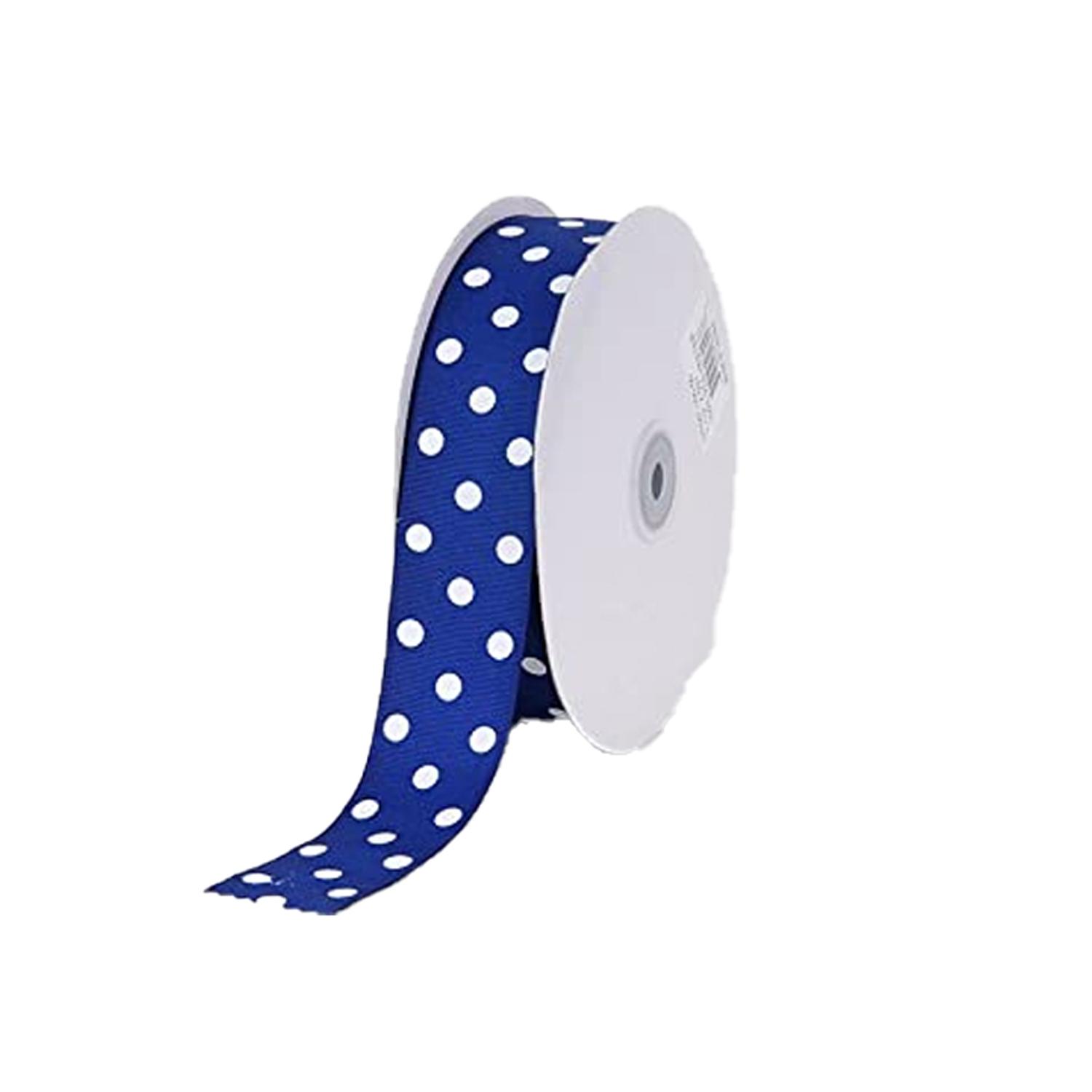 POLKA DOT RIBBON ROYAL BLUE ROLL