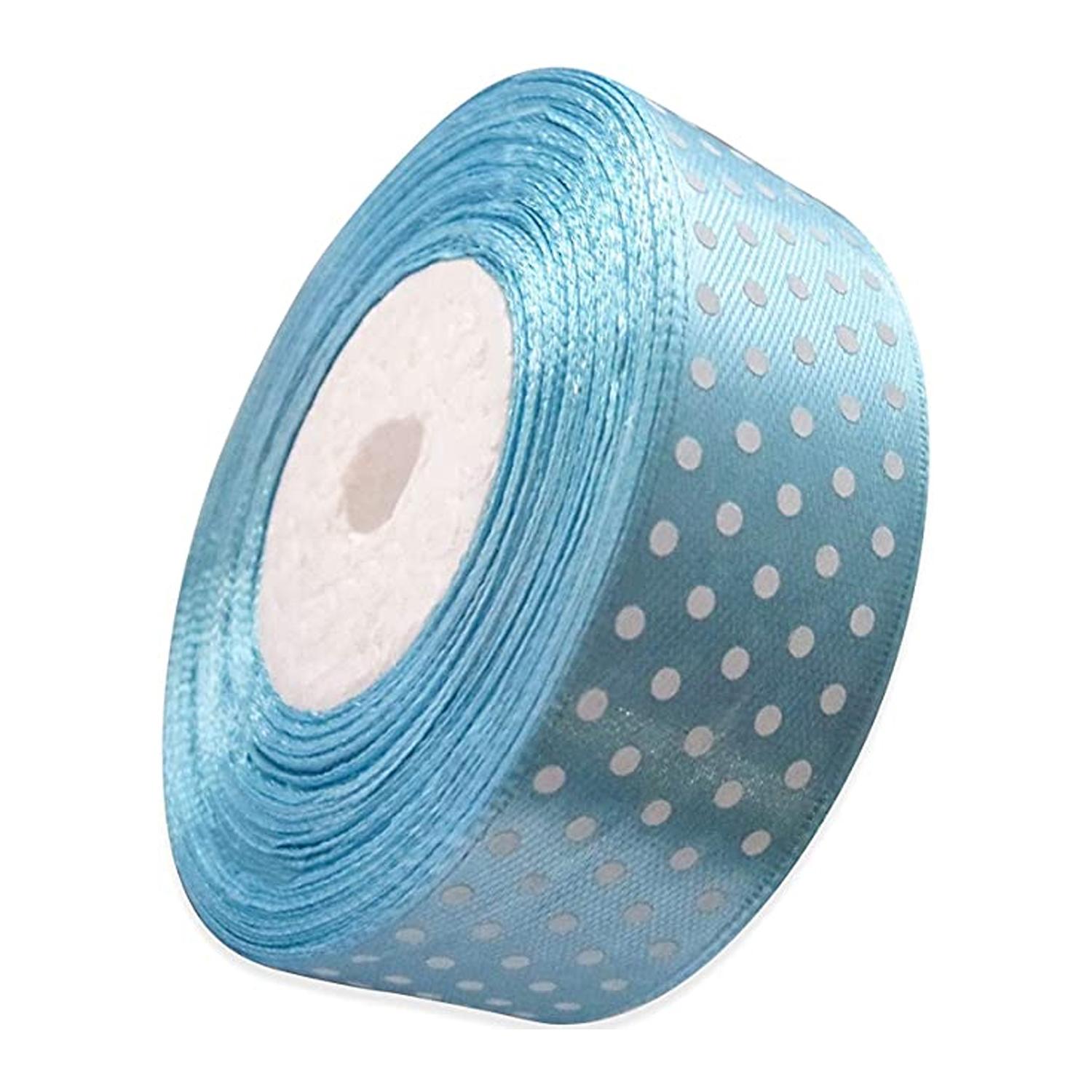 POLKA DOT RIBBON SKY BLUE ROLL