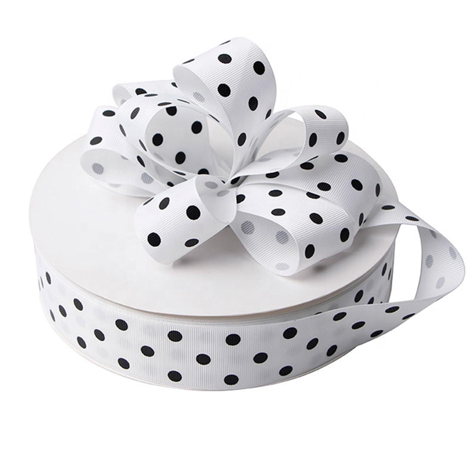 POLKA DOT RIBBON WHITE ROLL