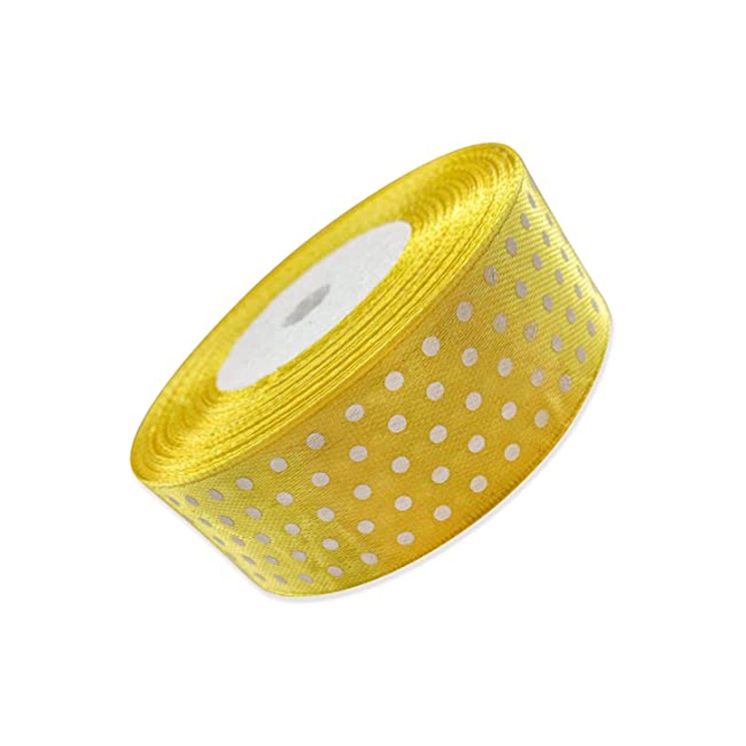 POLKA DOT RIBBON YELLOW ROLL