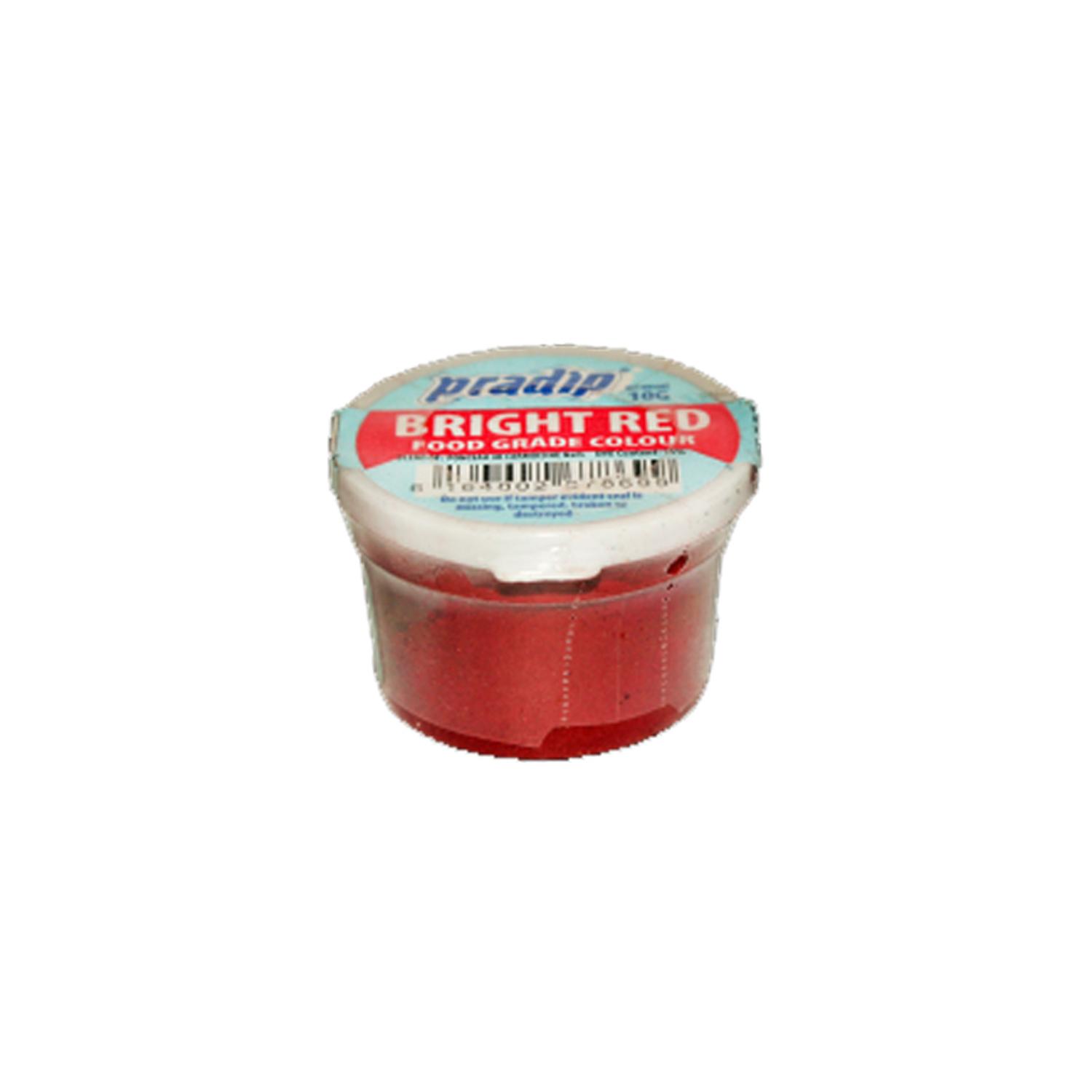 PRADIP BRIGHT RED FOOD COLOUR POWDER 10GMS