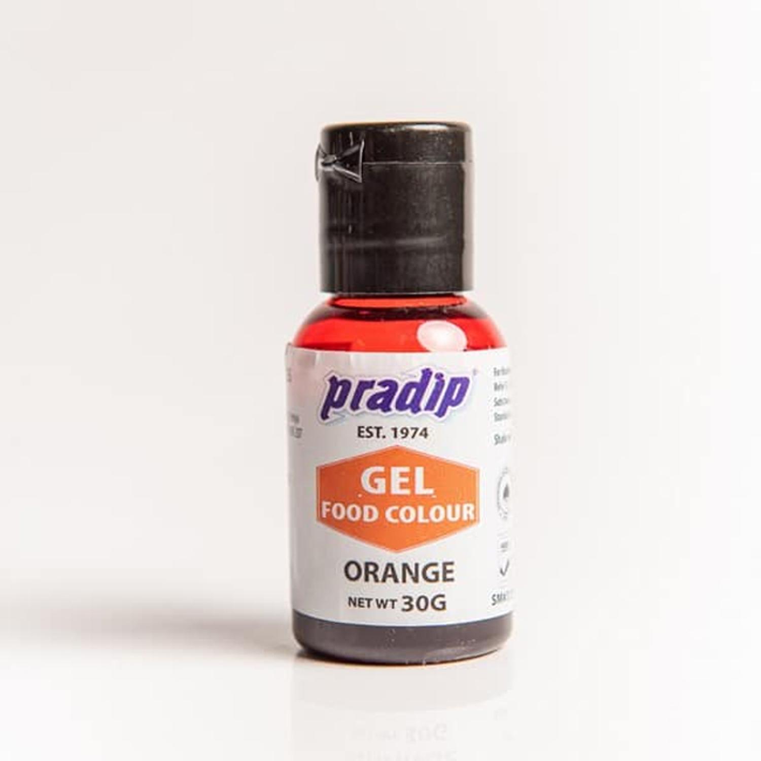 PRADIP GEL FOOD COLOUR ORANGE 30GM