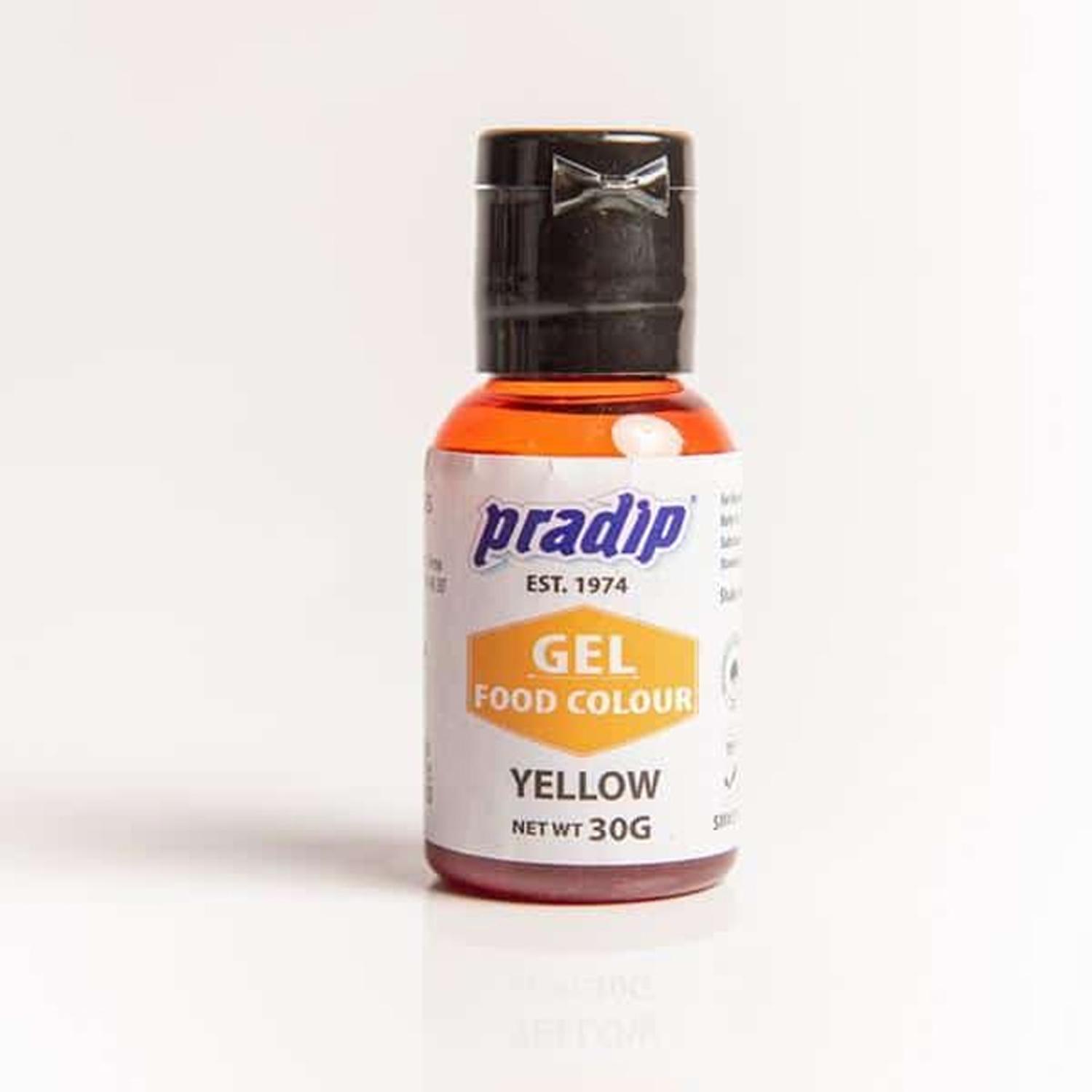 PRADIP GEL FOOD COLOUR YELLOW 30GM