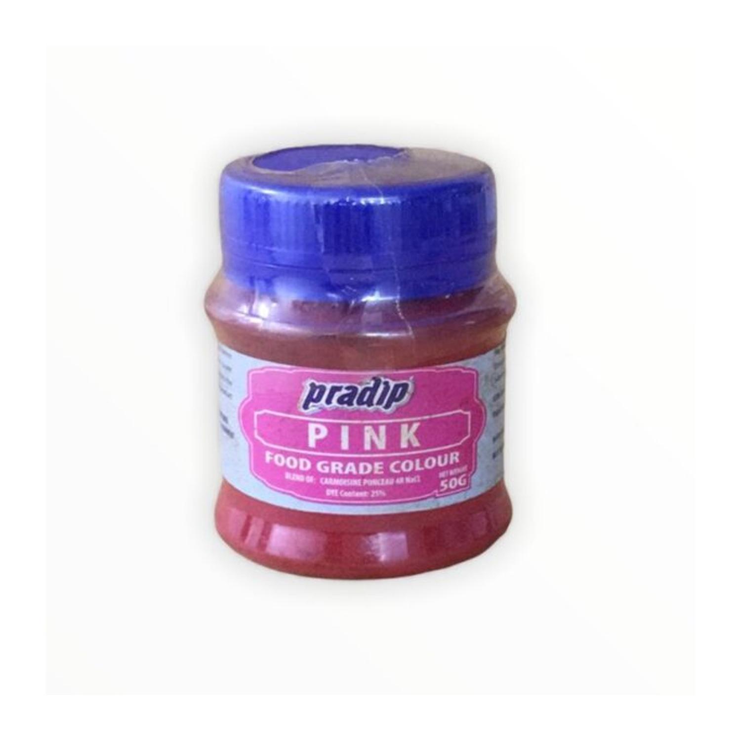 PRADIP PINK FOOD COLOUR POWDER 50GMS