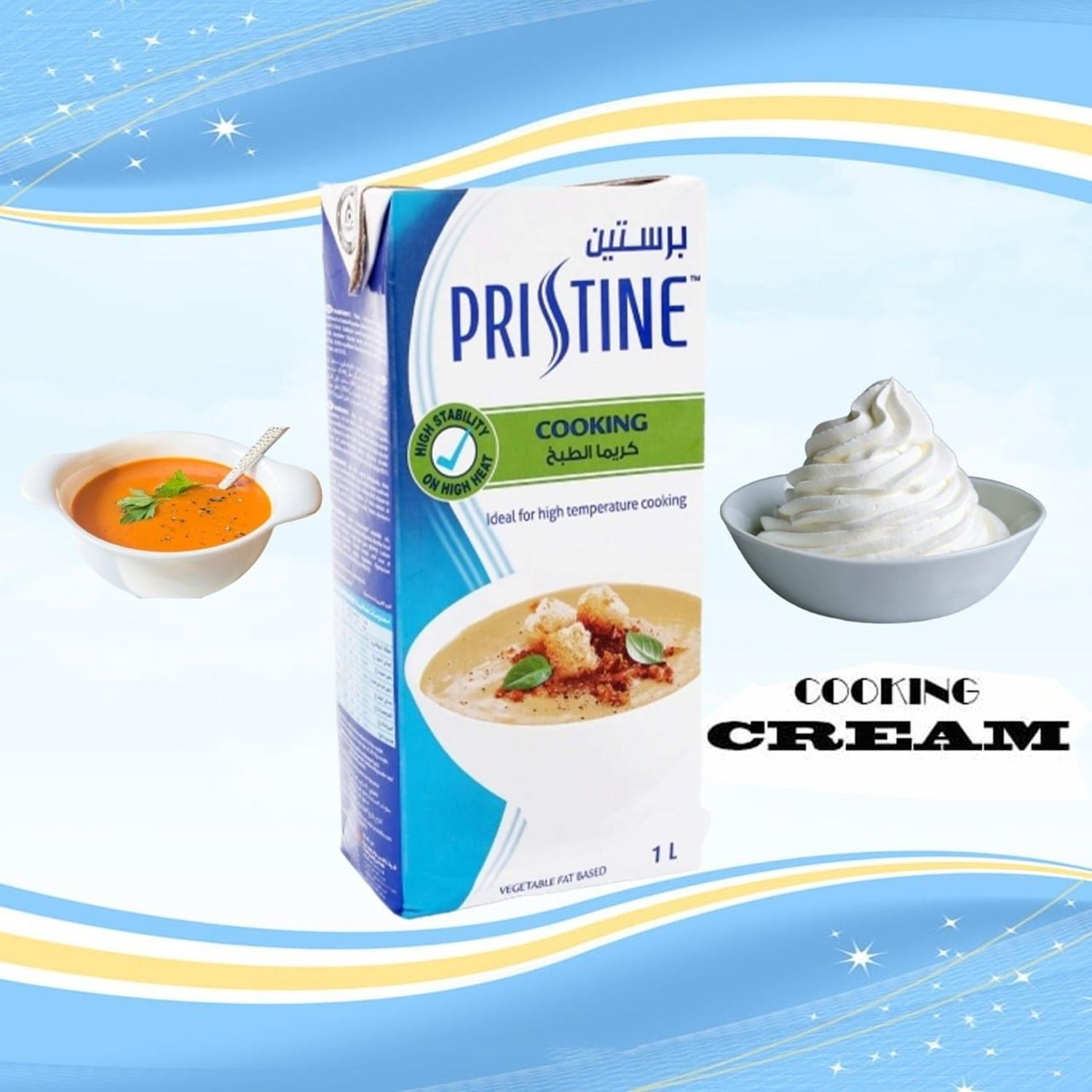PACK OF 12 - PRISTINE COOKING CREAM 1LITRE