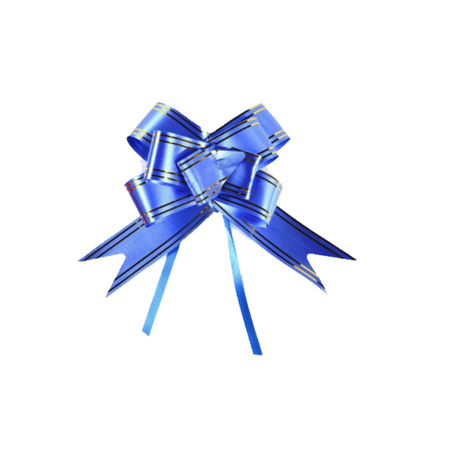 PULL FLOWER RIBBON 1/2'' BLUE