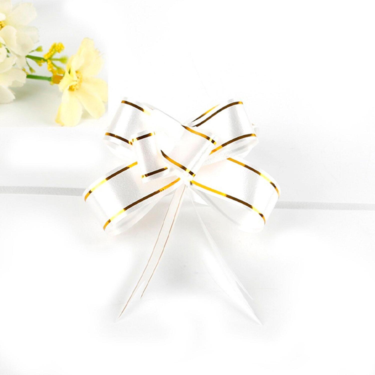 PULL FLOWER RIBBON 1/2'' WHITE