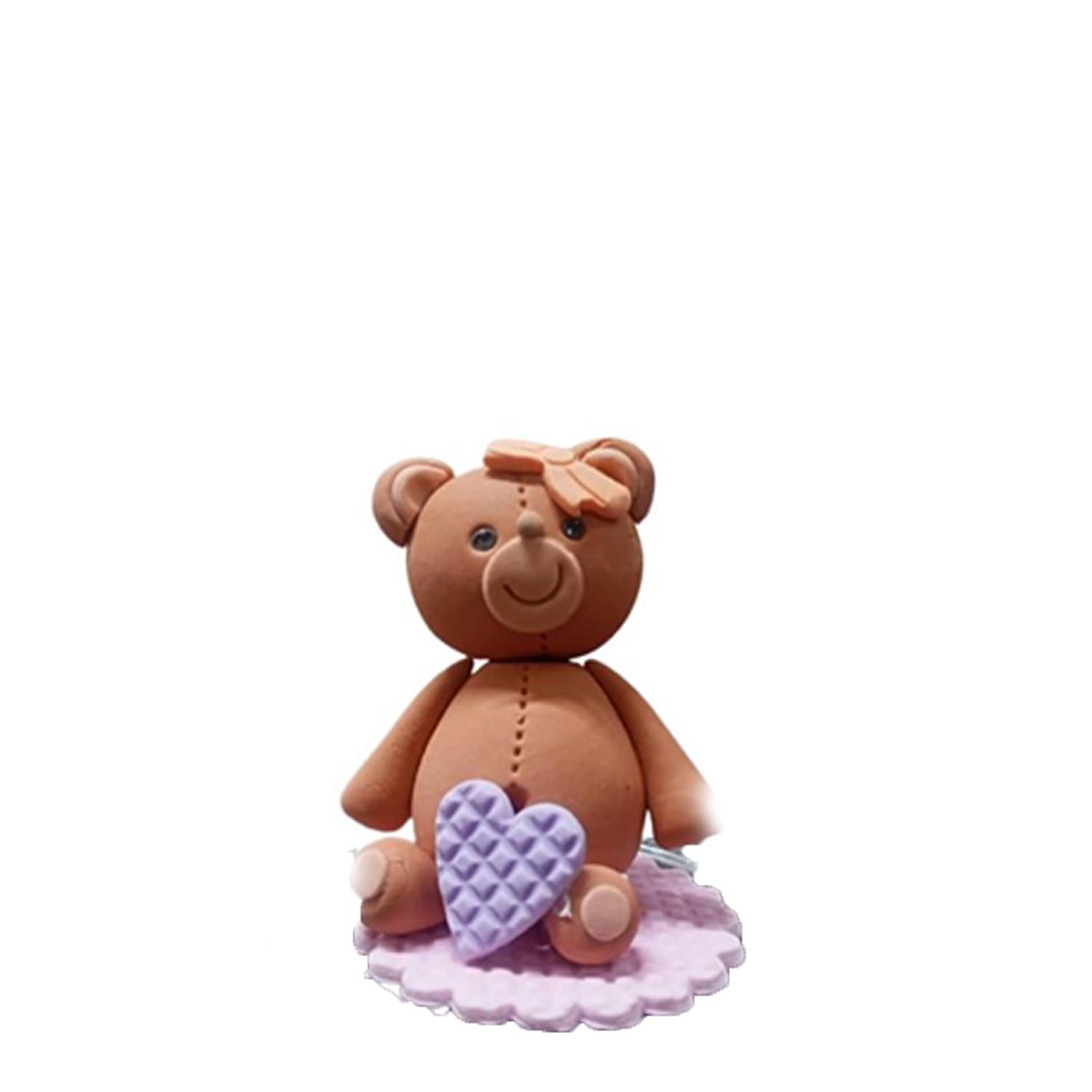 PURPLE SUGARCRAFT BROWN TEDDY BEAR