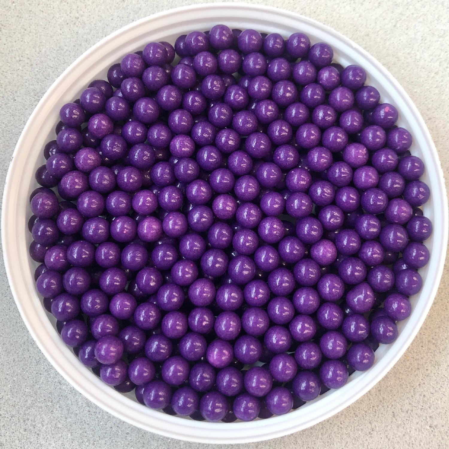 PURPLE SUGAR PEARLS 4MM 15GMS