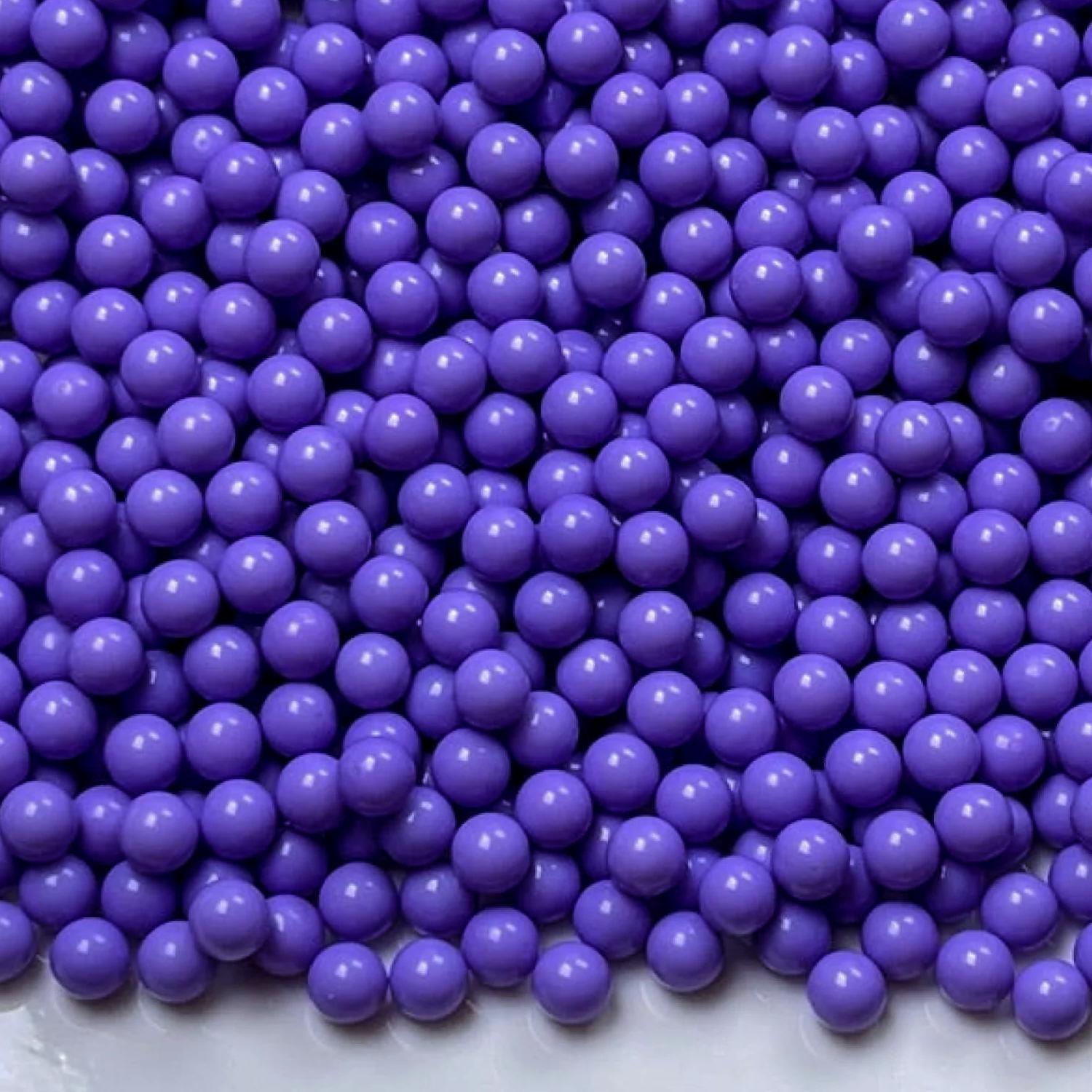 PURPLE SUGAR PEARLS 4MM 250GMS