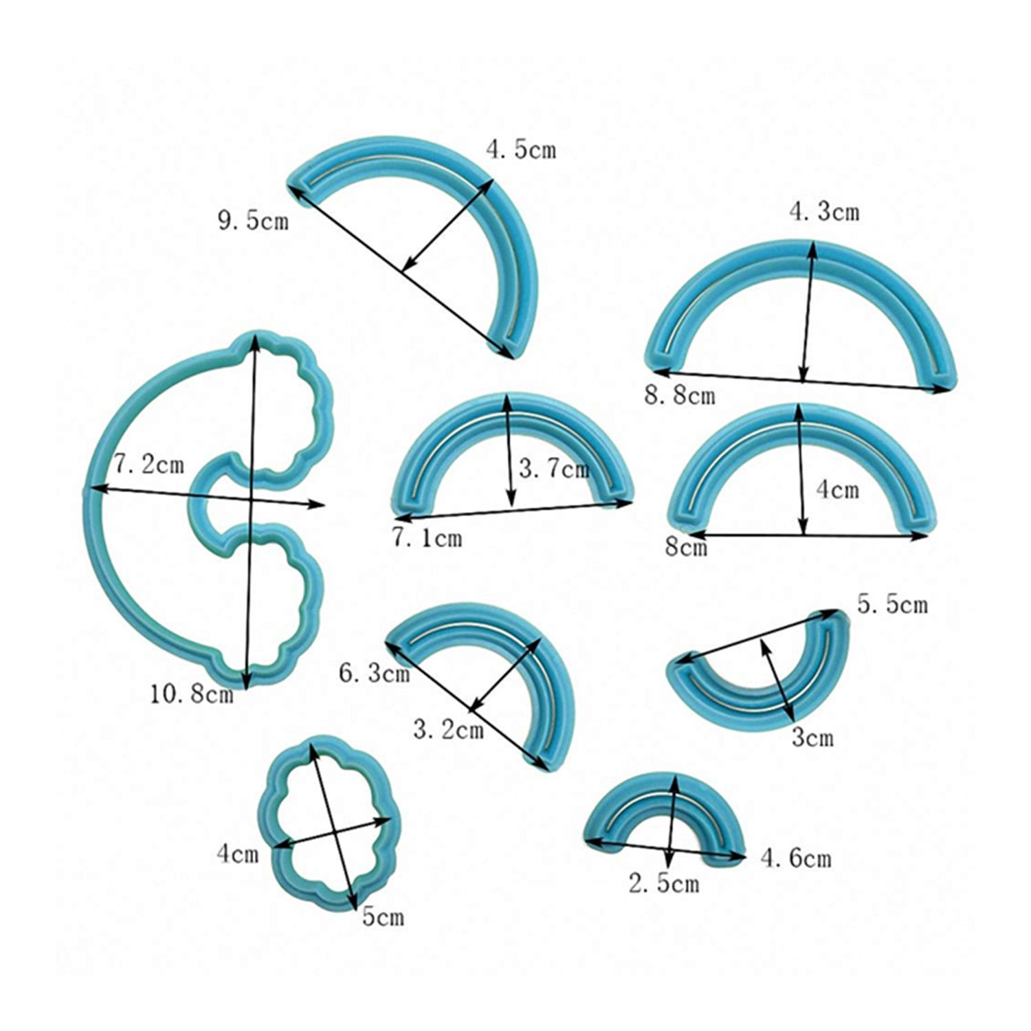 RAINBOW CLOUD PLASTIC COOKIE CUTTERS