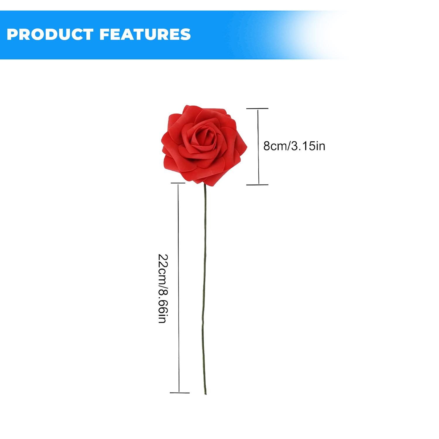 RED ARTIFICIAL ROSE FLOWER