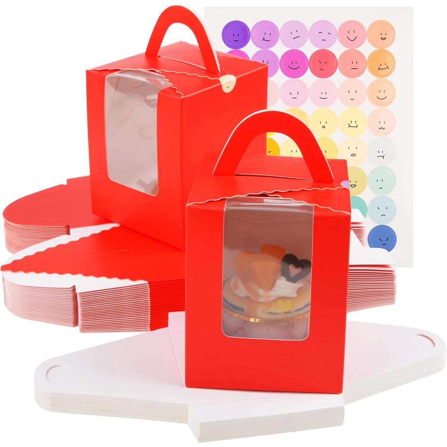 RED CUPCAKE BOX
