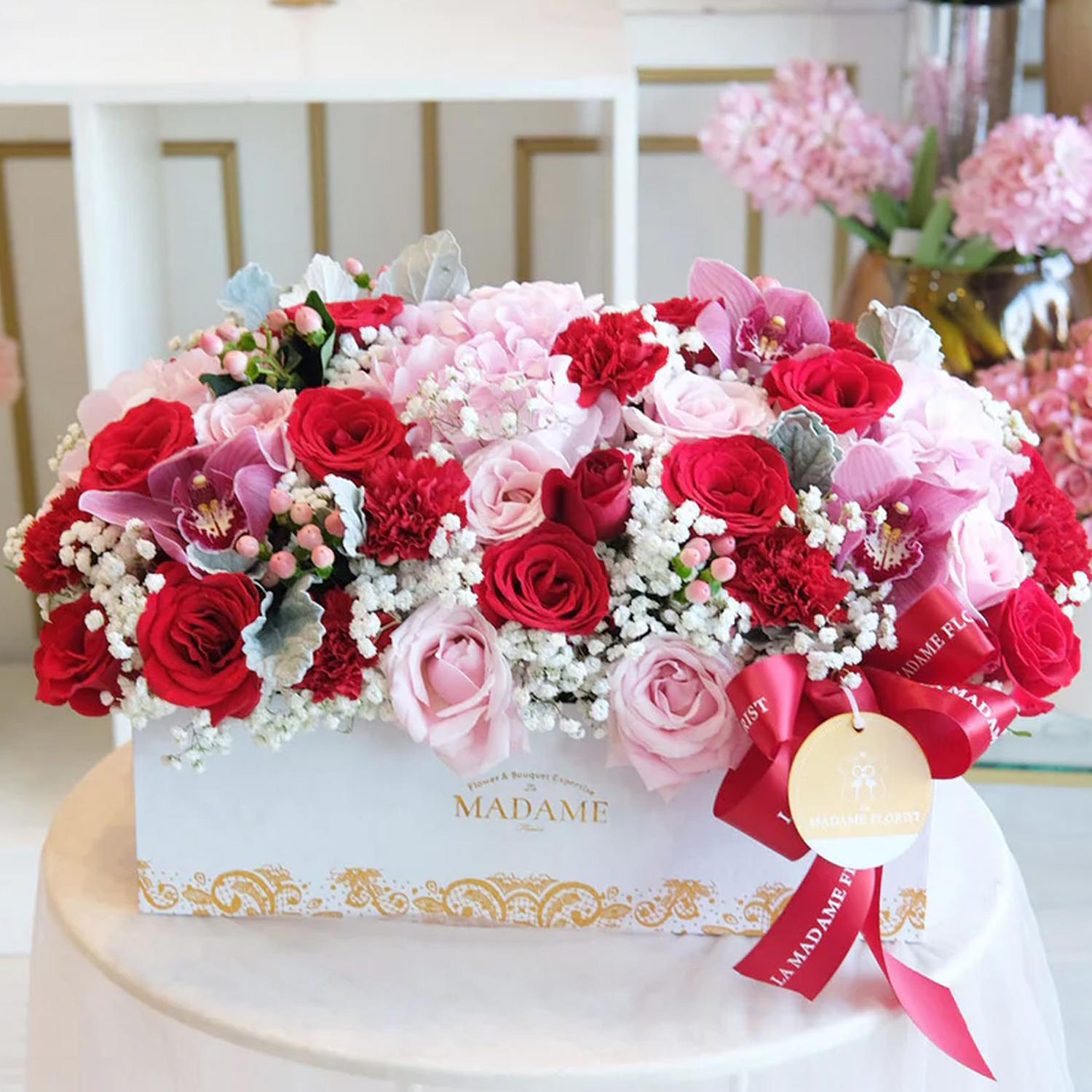 RED HYDRANGEA ARTIFICIAL FLOWER 7CM