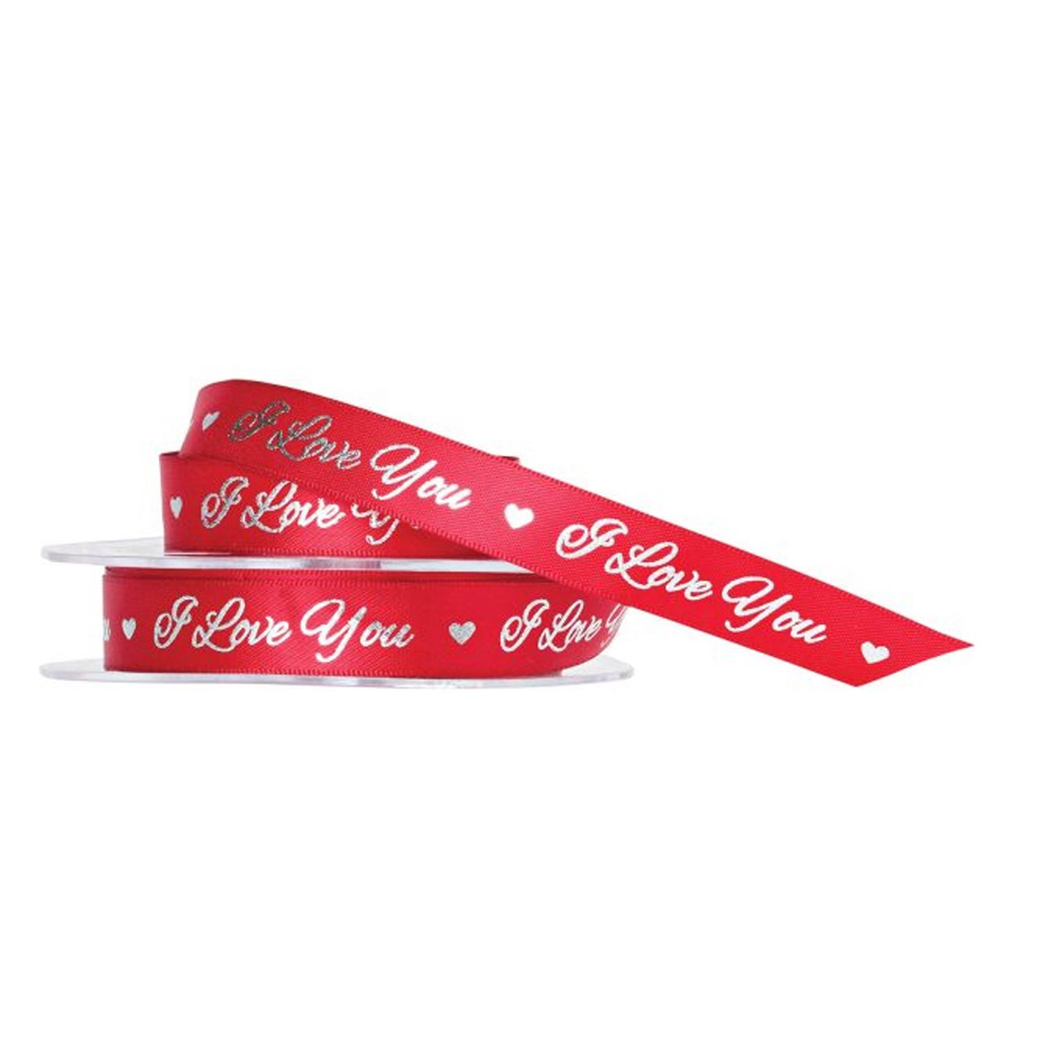 RED I LOVE YOU RIBBON WHOLE