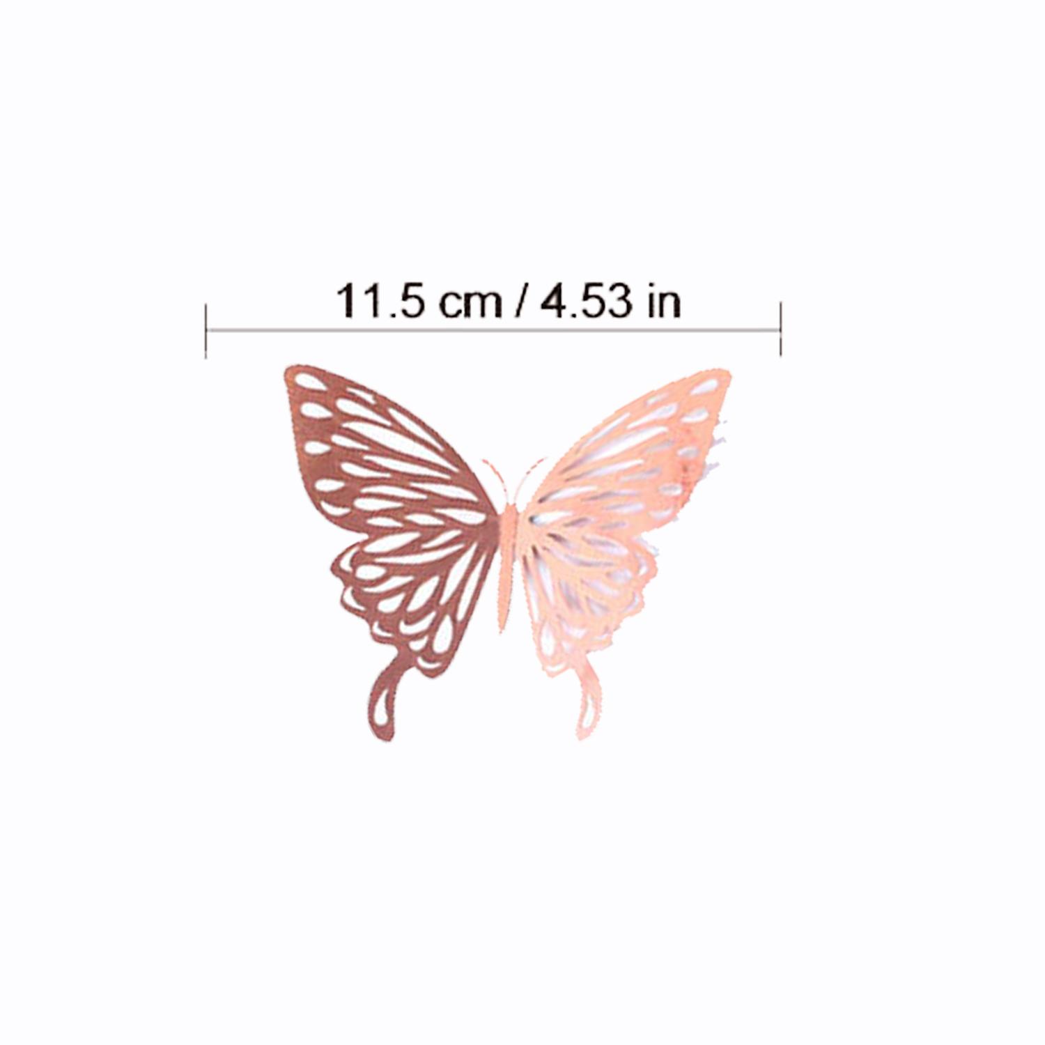 ROSE GOLD BUTTERFLY STICKER 1PC