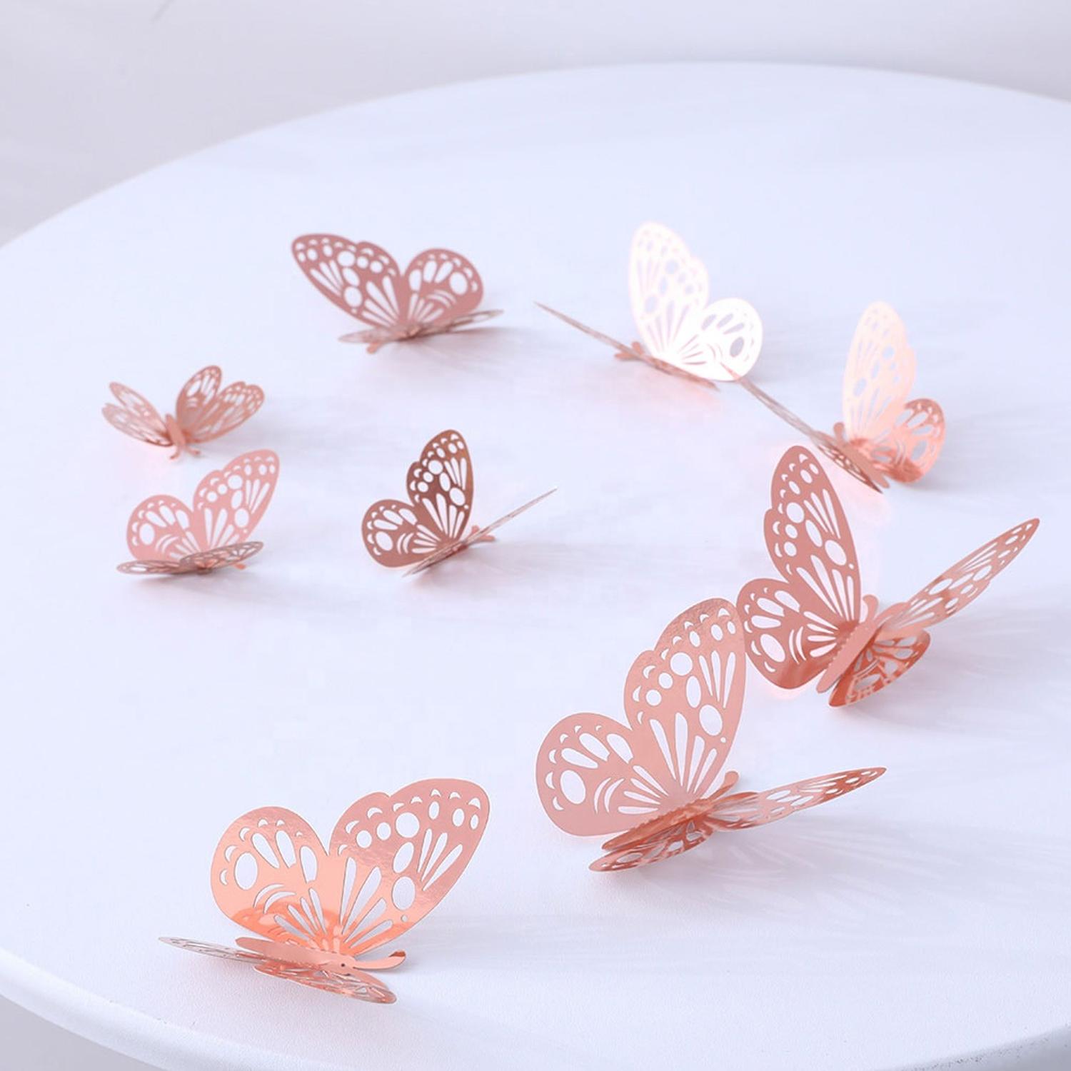 ROSE GOLD BUTTERFLY STICKER 1PC