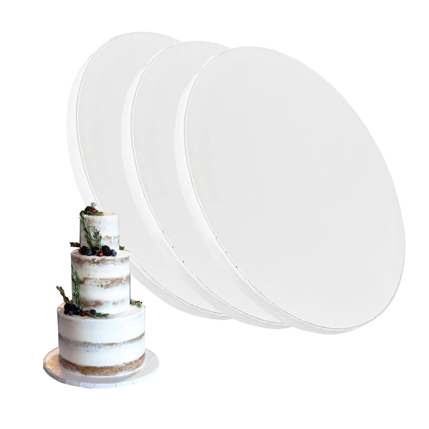 14-INCH ROUND WHITE CAKE DRUM