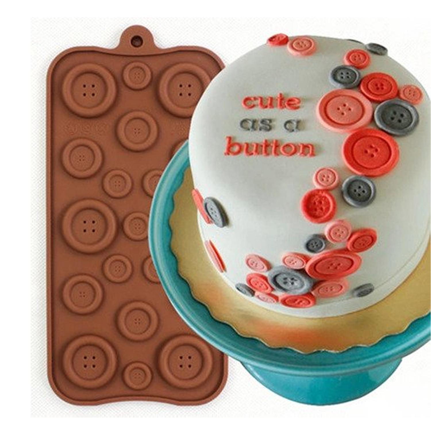 SCM0015 BUTTON SILICONE CHOCOLATE MOLD