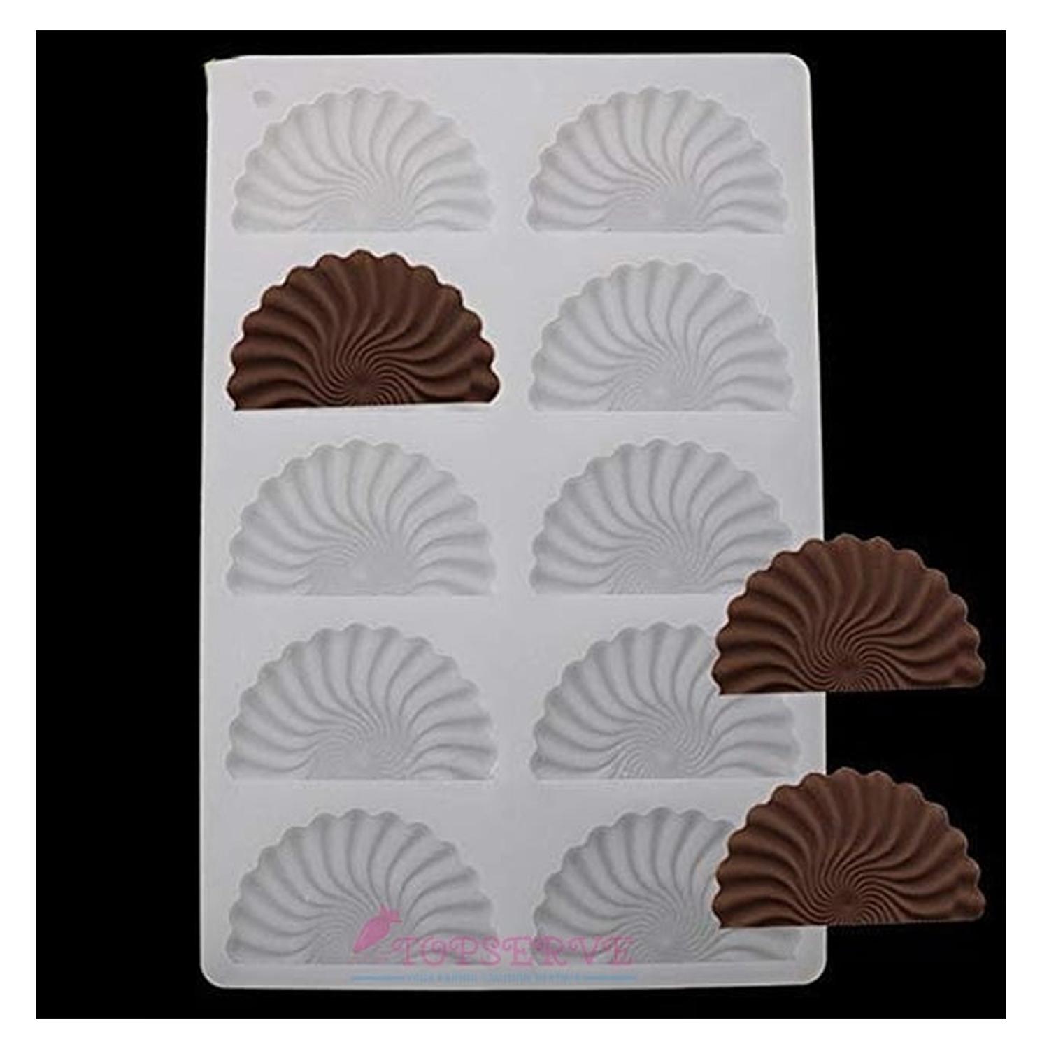 SCM0043 FAN SHAPED CHOCOLATE SILICON MOLD