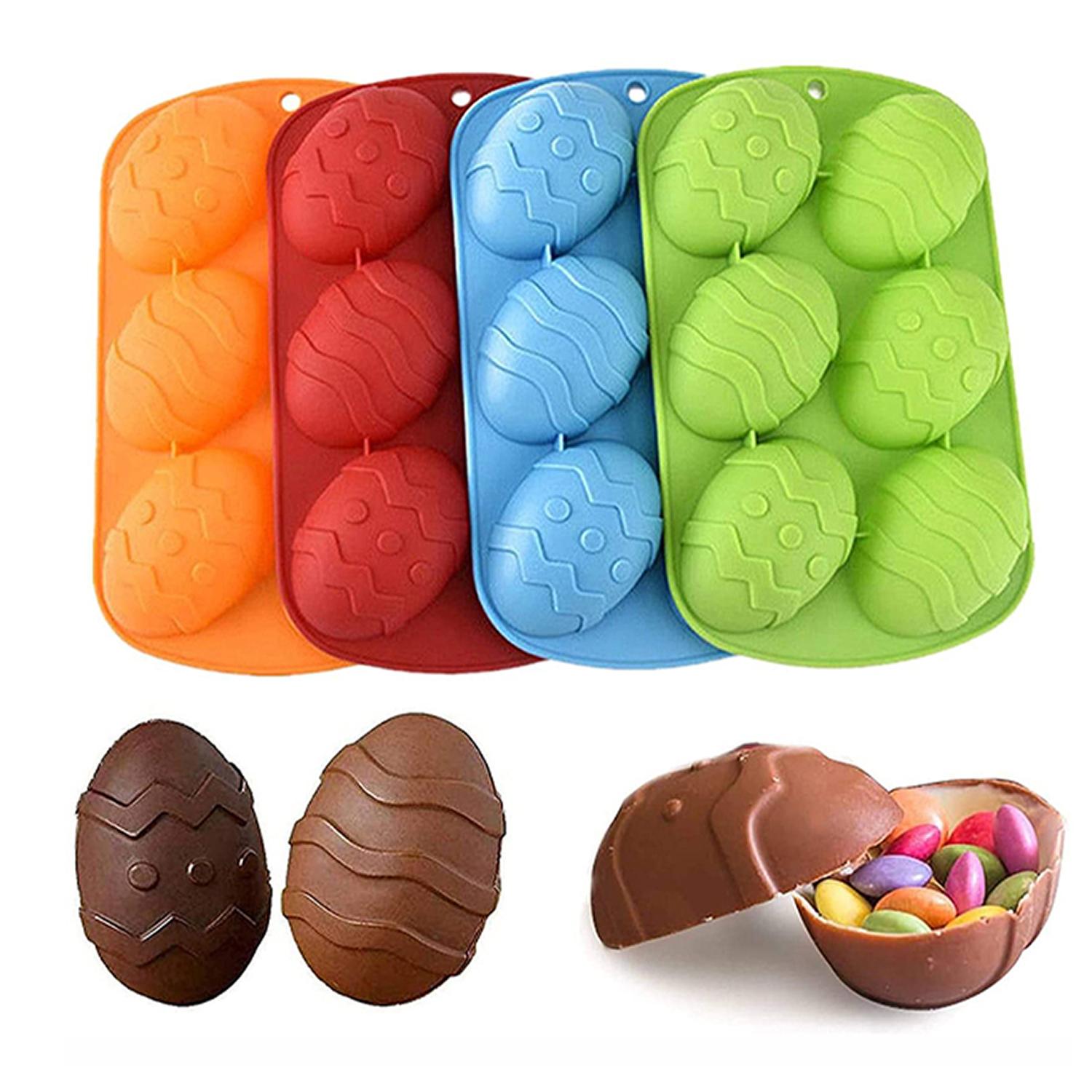 SCM0045 6 CAVITY EASTER EGG SILICON MOLD