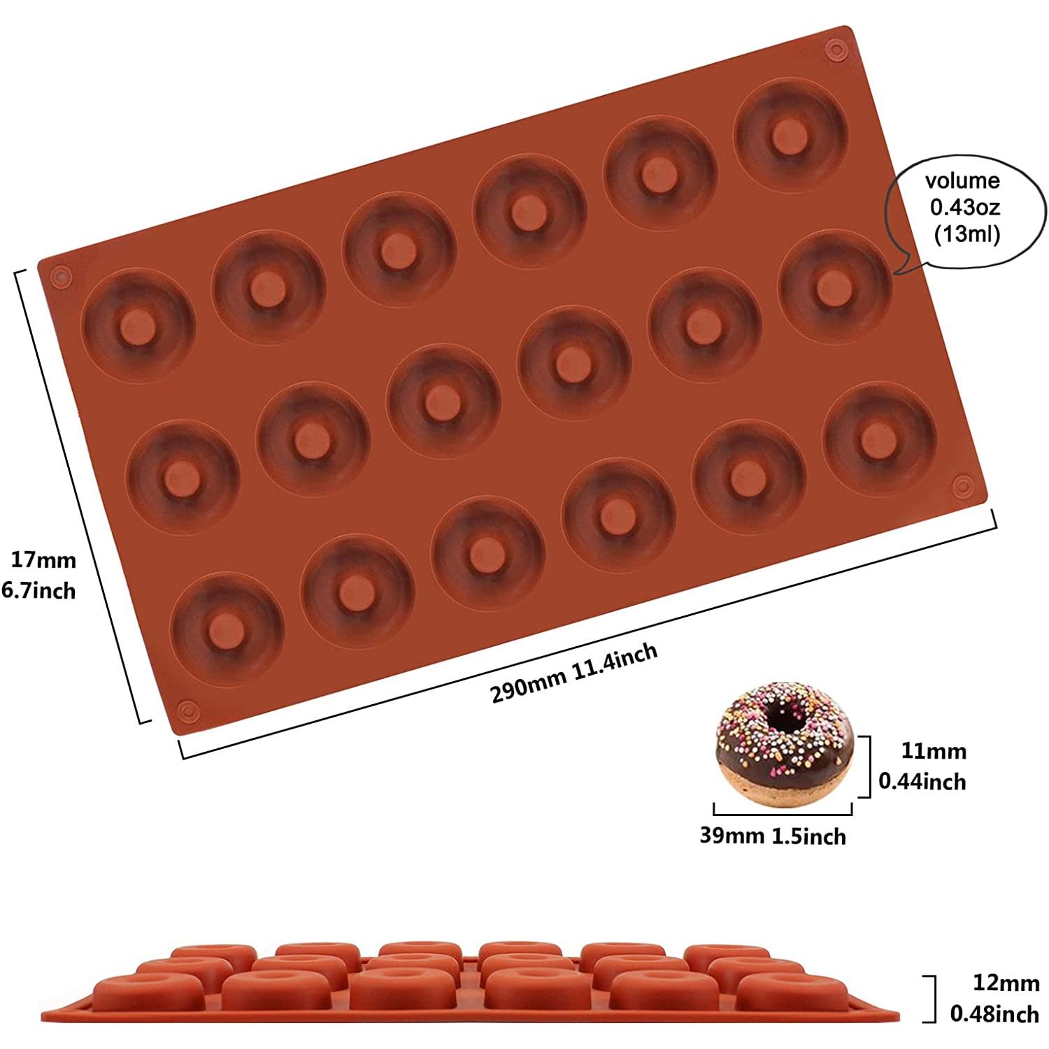 SCM0047 18 CAVITY DOUGHNUT SILICON MOLD