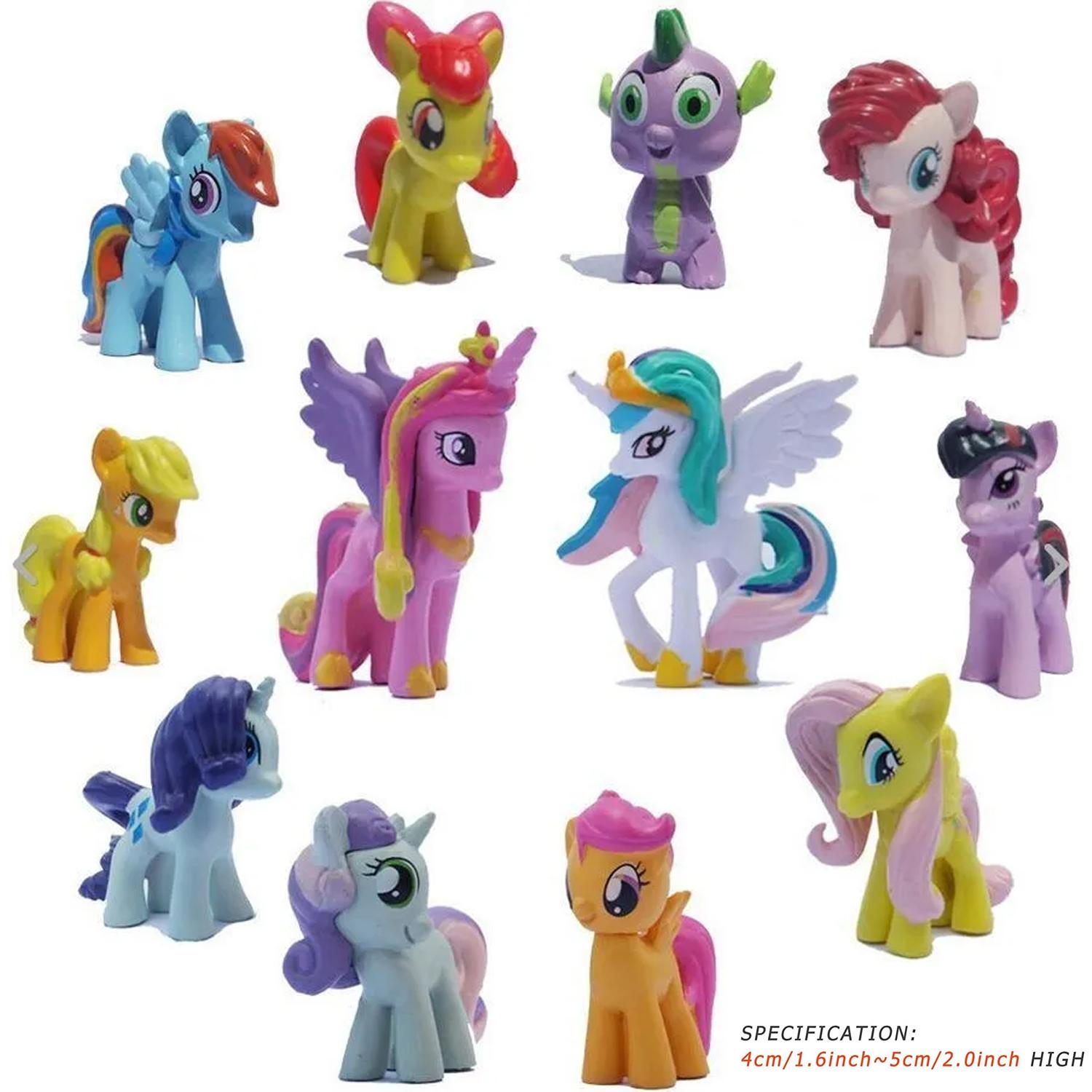 SET OF 12 LITTLE PONY TOPPERS
