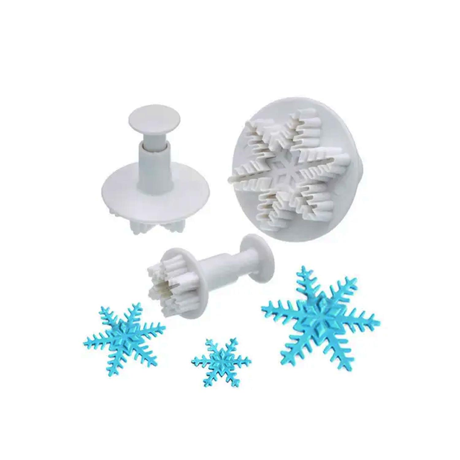 SET OF 3 SNOWFLAKE PLUNGER CUTTER