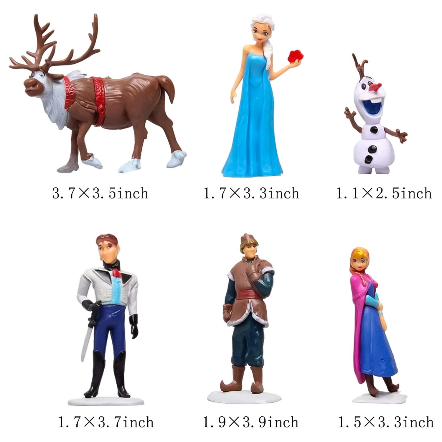 SET OF 6 FROZEN DECO CAKE TOPPER