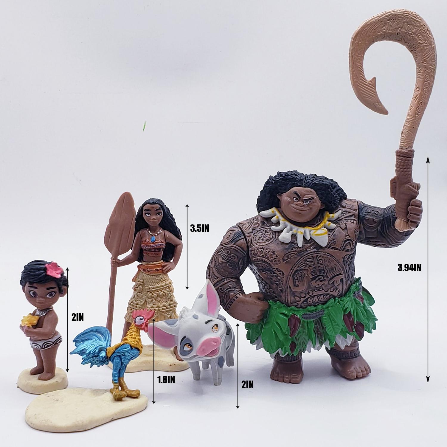 SET OF 6 MOANA CAKE TOPPER