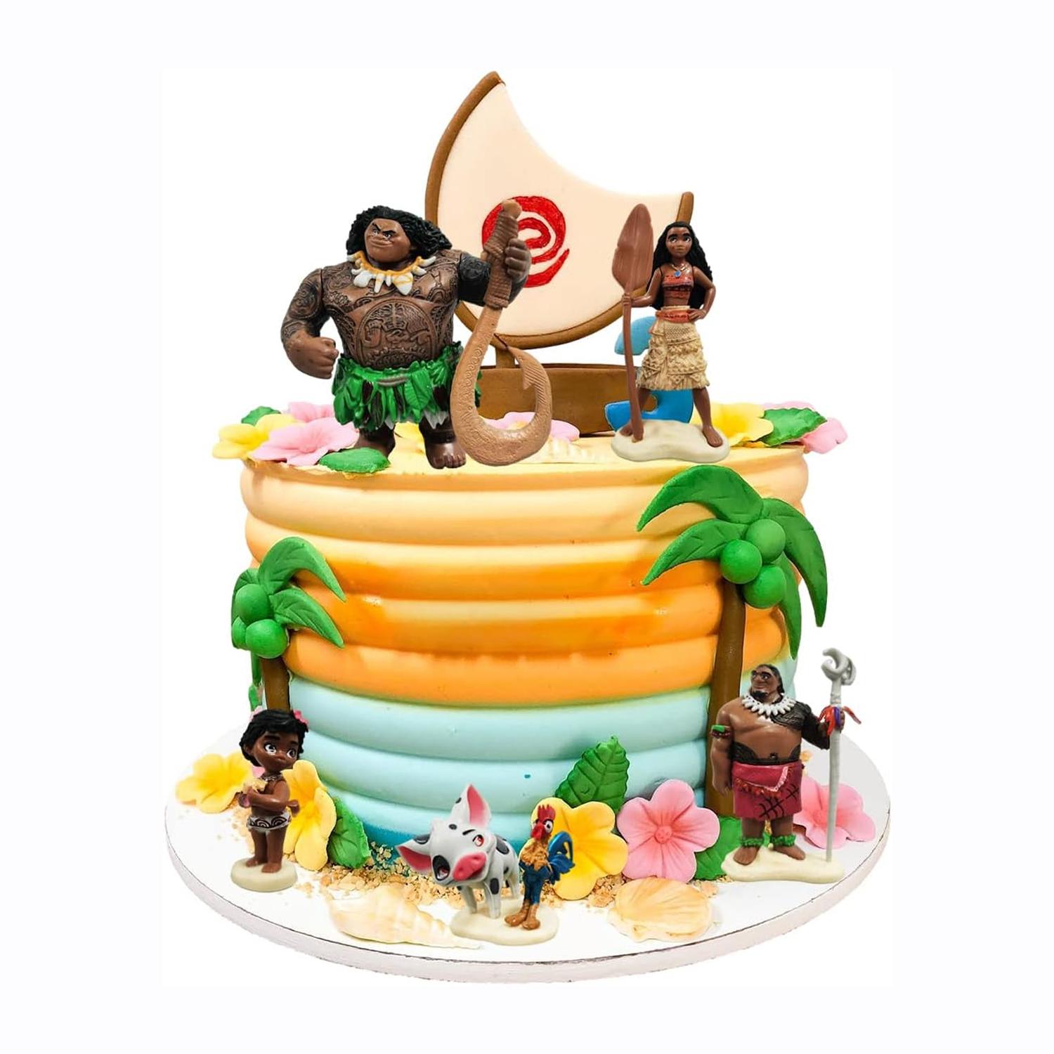 SET OF 6 MOANA CAKE TOPPER