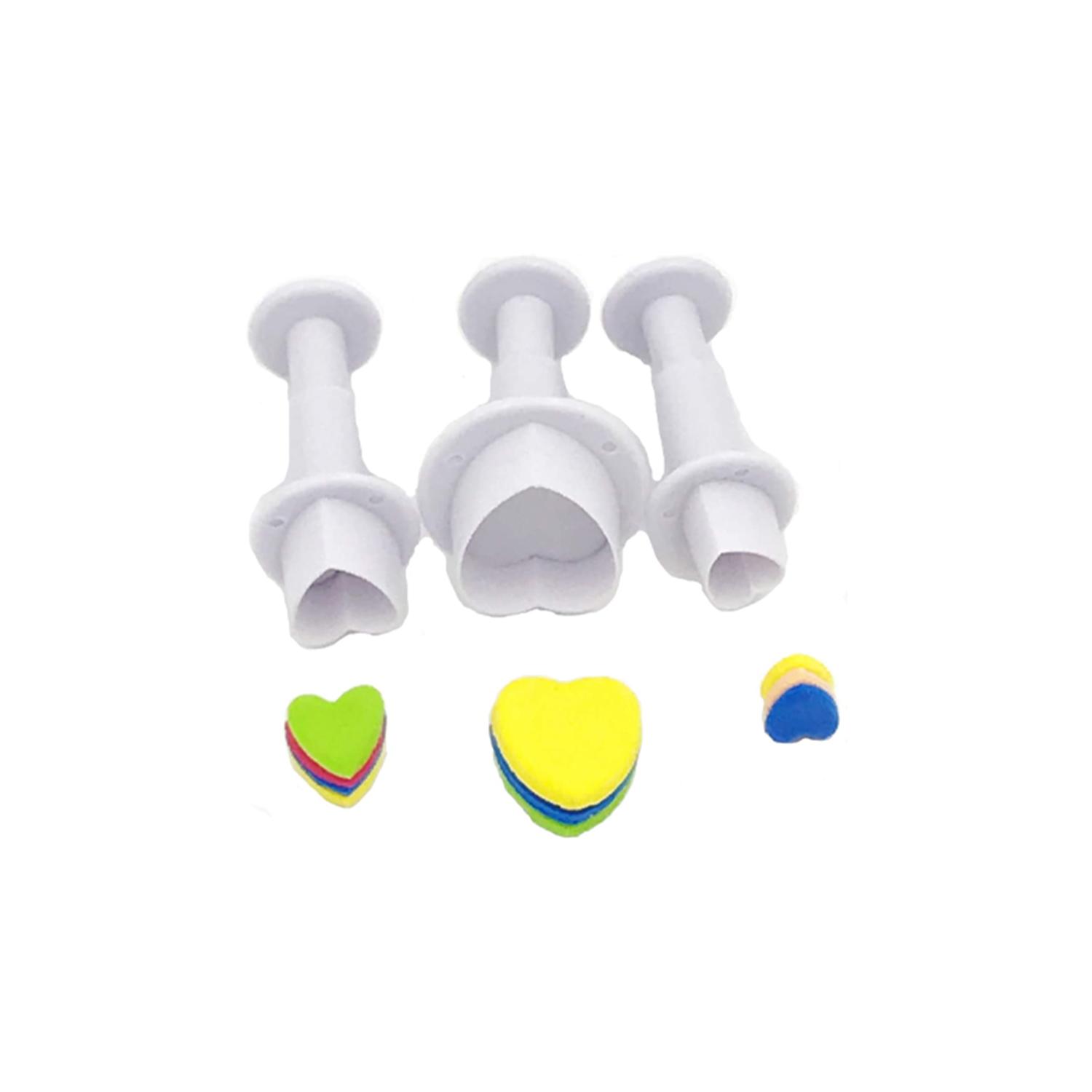 SET OF 3 HEART SHAPE PLUNGER CUTTER