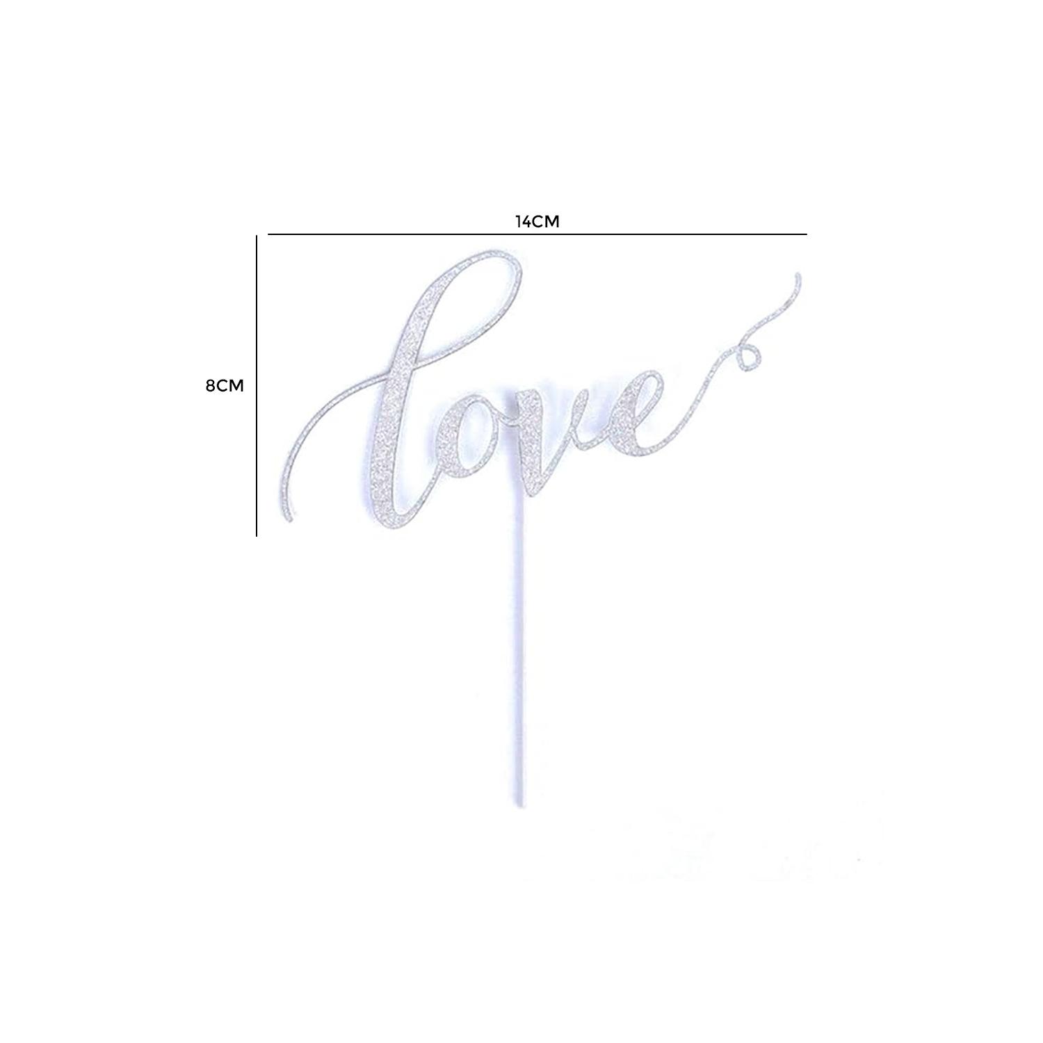 SILVER LOVE PAPER TOPPER