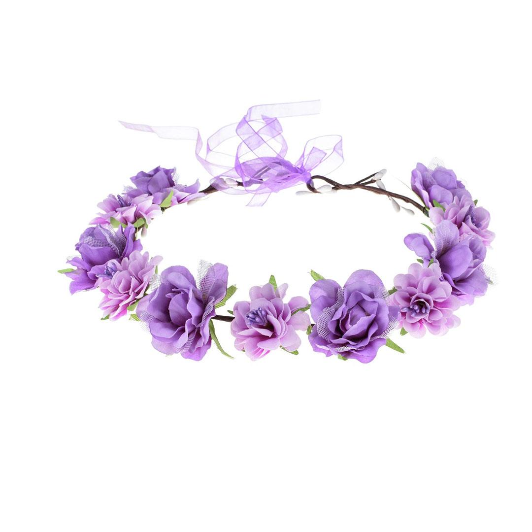 SMALL FLOWER HEADBAND PURPLE