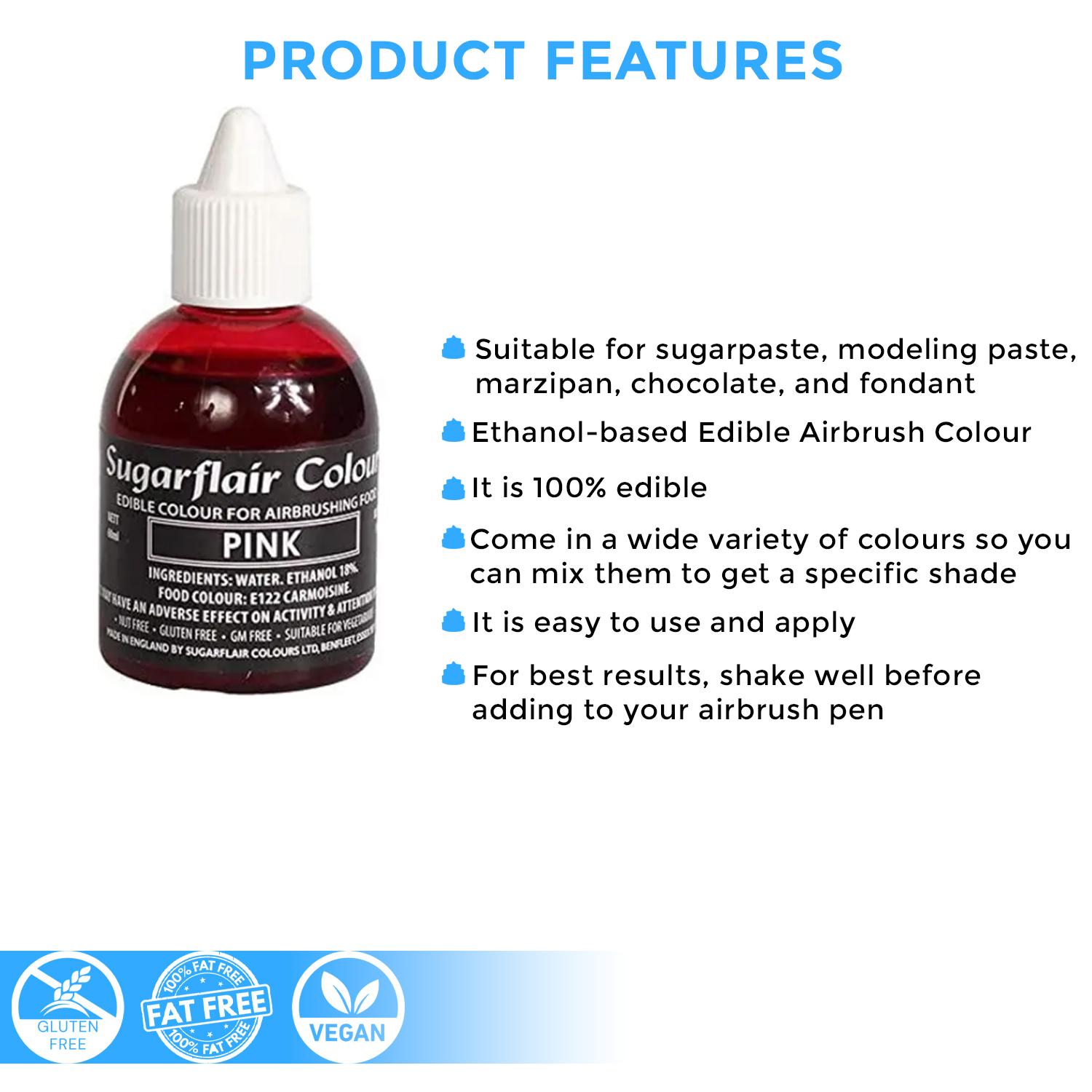 SUGARFLAIR PINK AIRBRUSH COLOUR 60MLS