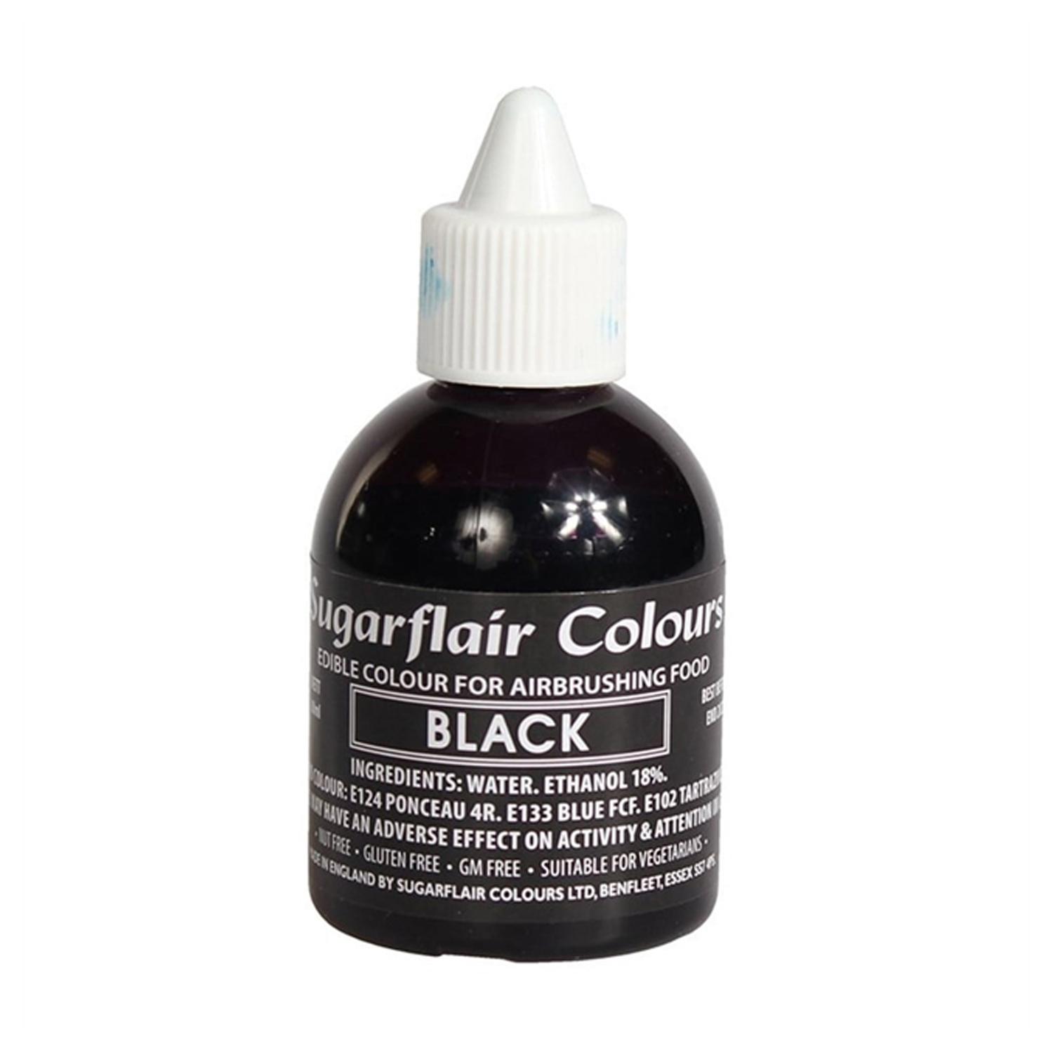 SUGARFLAIR BLACK AIRBRUSH COLOUR 60MLS