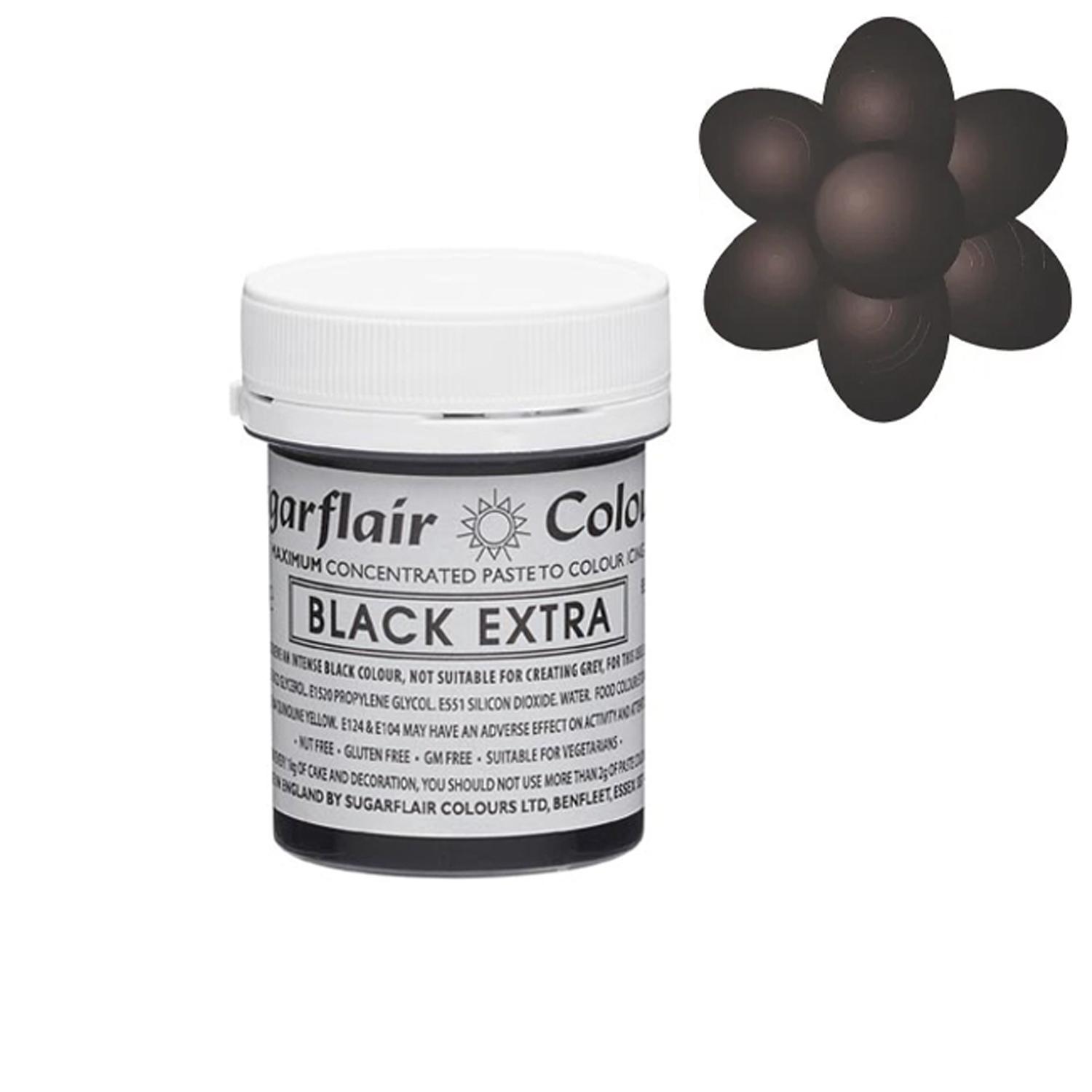 SUGARFLAIR COLOURS BLACK EXTRA PASTE 42GMS