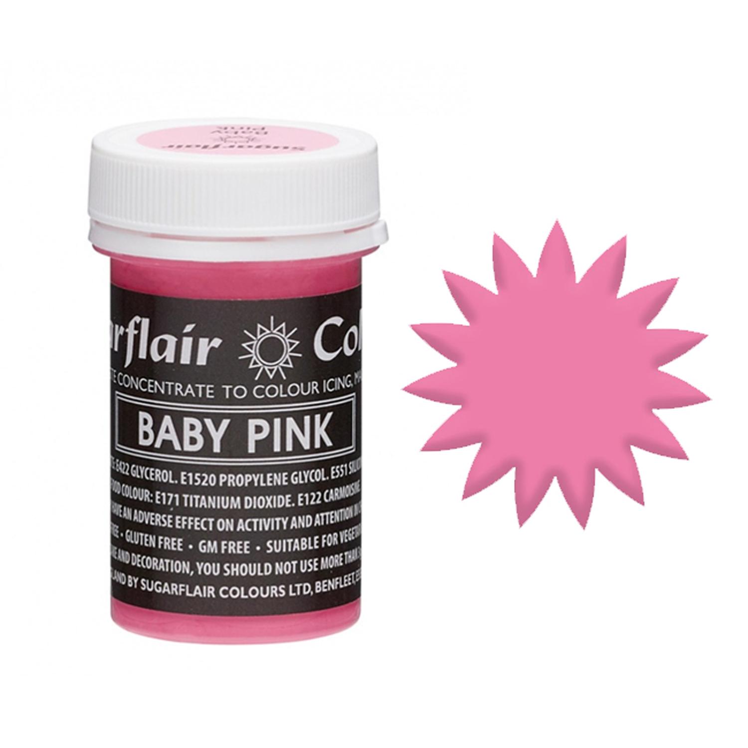 SUGARFLAIR COLOURS PASTEL PASTE BABY PINK 25GMS