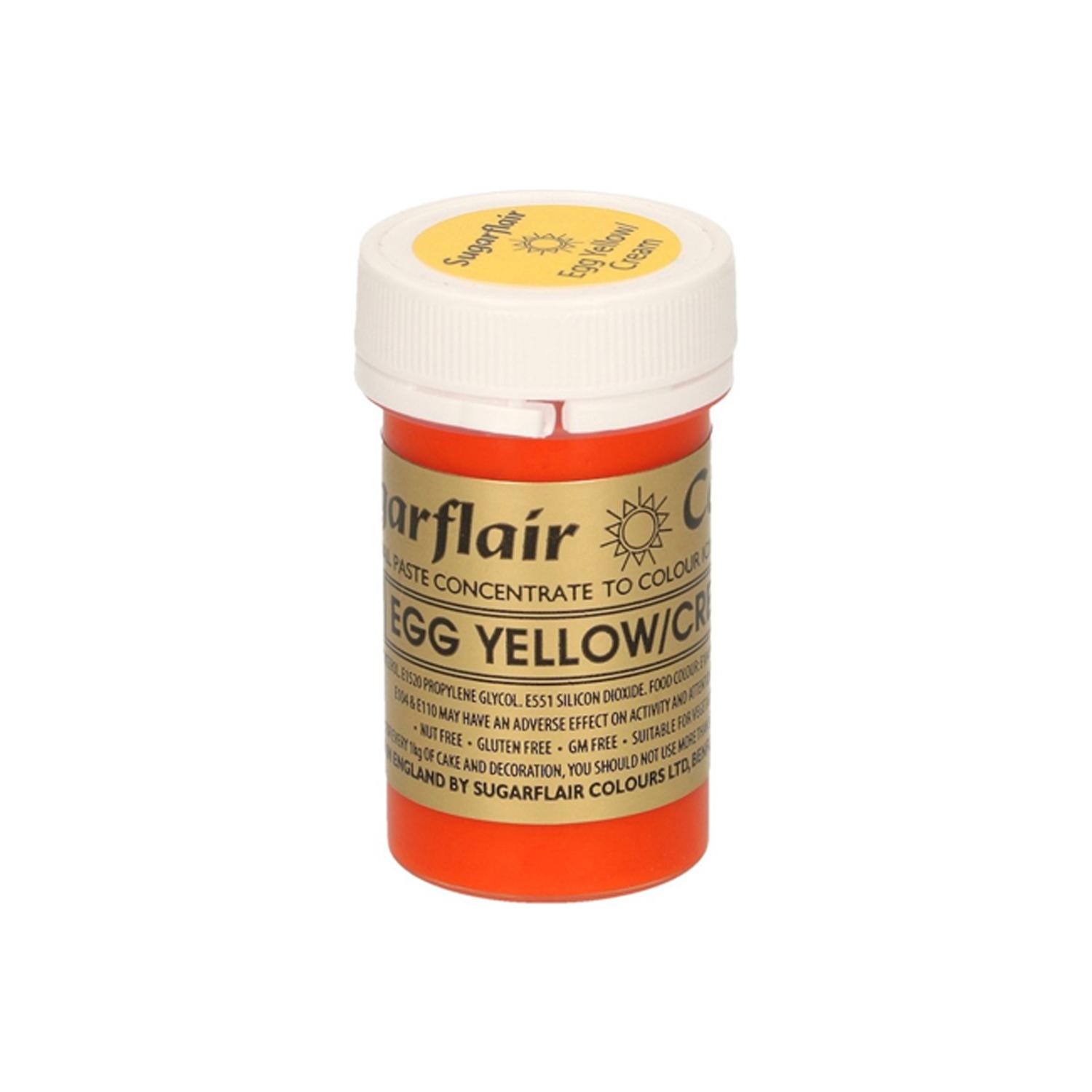 SUGARFLAIR COLOURS SPECTRAL PASTE EGG YELLOW/CREAM 25GMS