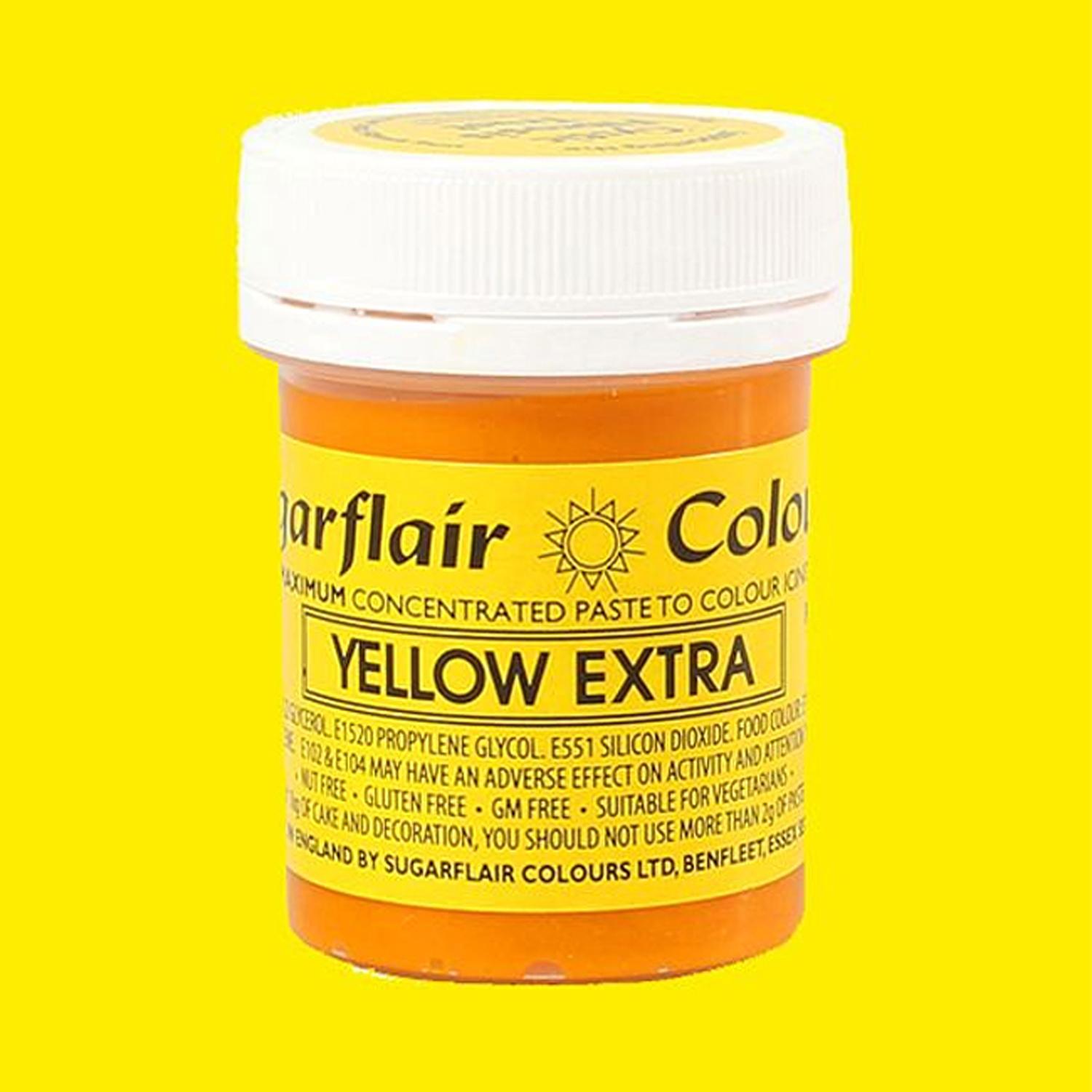 SUGARFLAIR COLOURS YELLOW EXTRA PASTE 42GMS