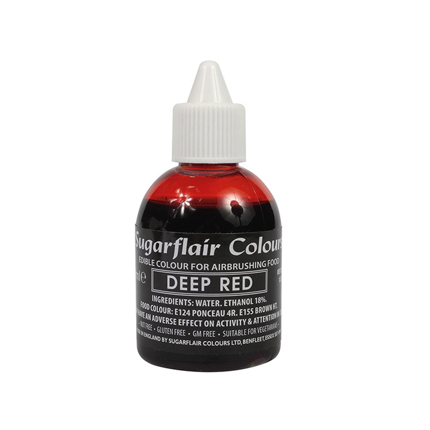 SUGARFLAIR DEEP RED AIRBRUSH COLOUR 60MLS