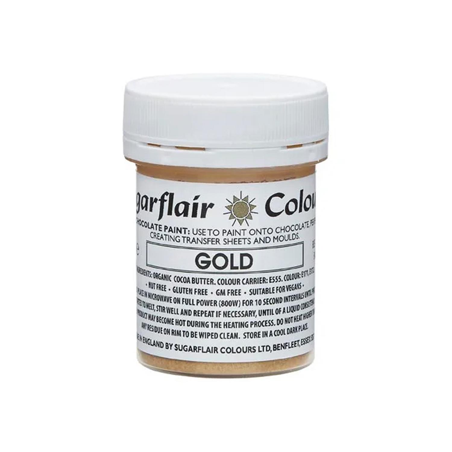 SUGARFLAIR GOLD CHOCOLATE PAINT 35GMS