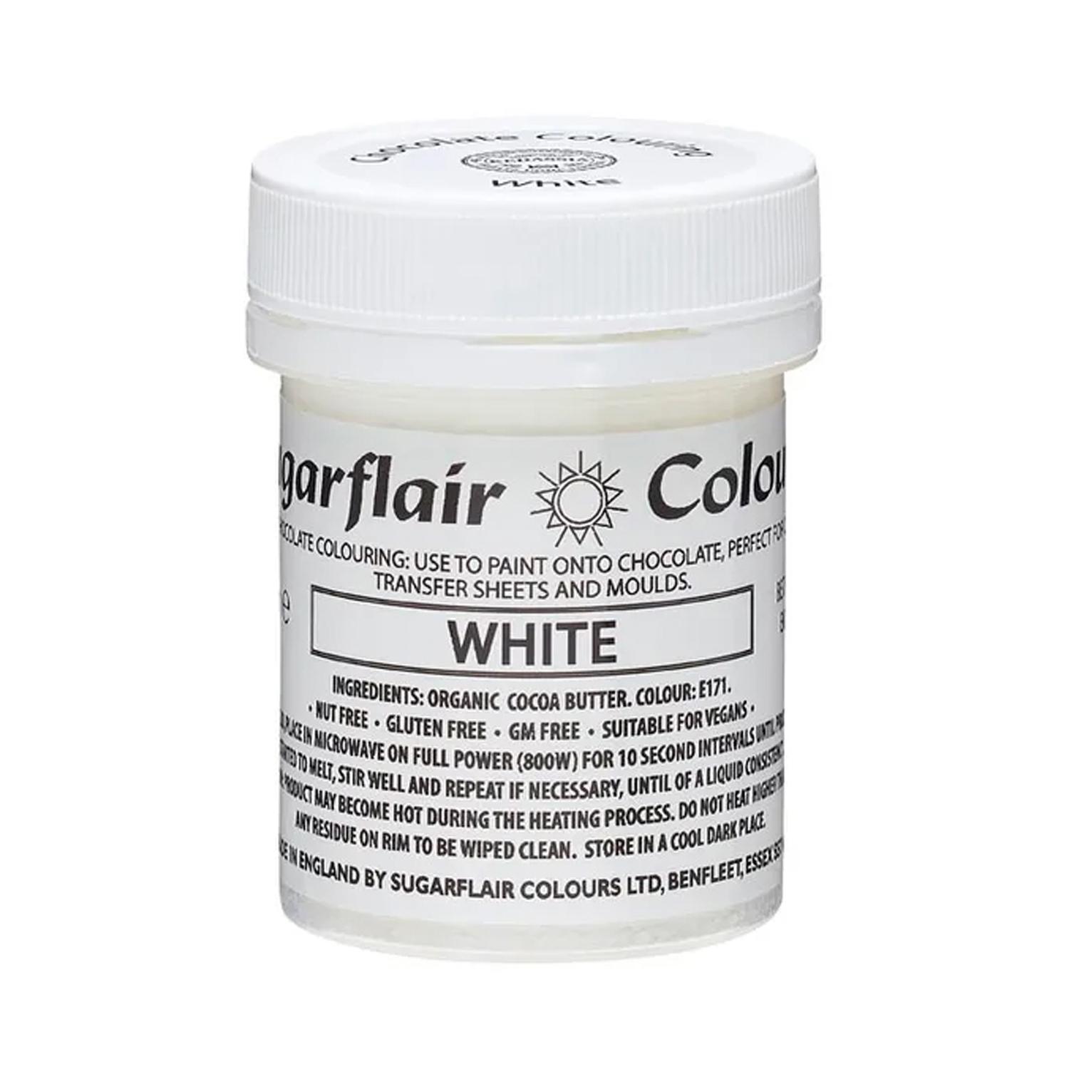 SUGARFLAIR PEARL WHITE CHOCOLATE PAINT 35GMS