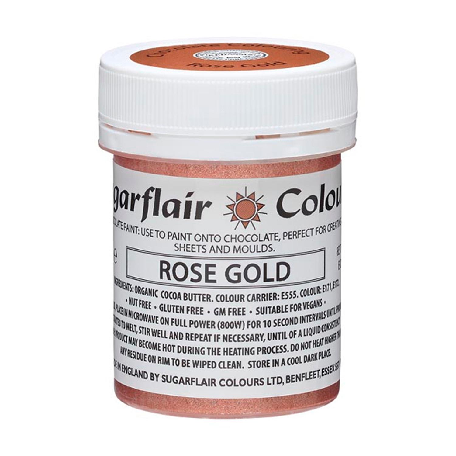 SUGARFLAIR ROSE GOLD CHOCOLATE PAINT 35GMS