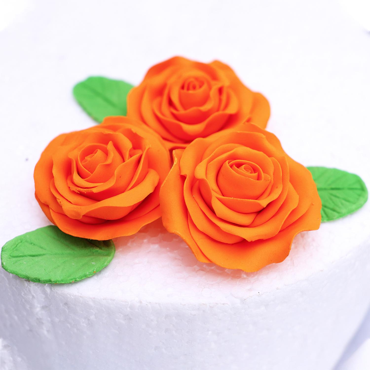 SUPER CAKES BIG ROSE FLOWER ORANGE
