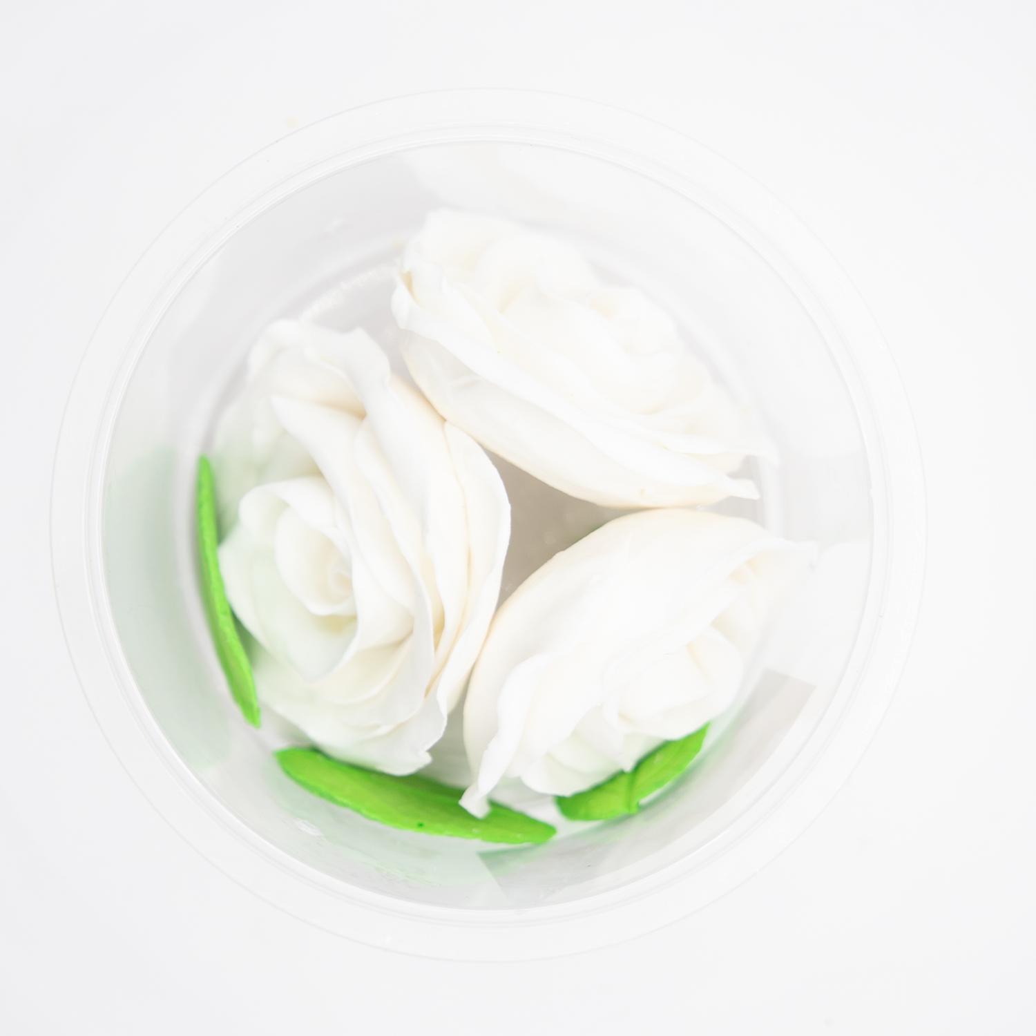 SUPER CAKES BIG ROSE FLOWER WHITE