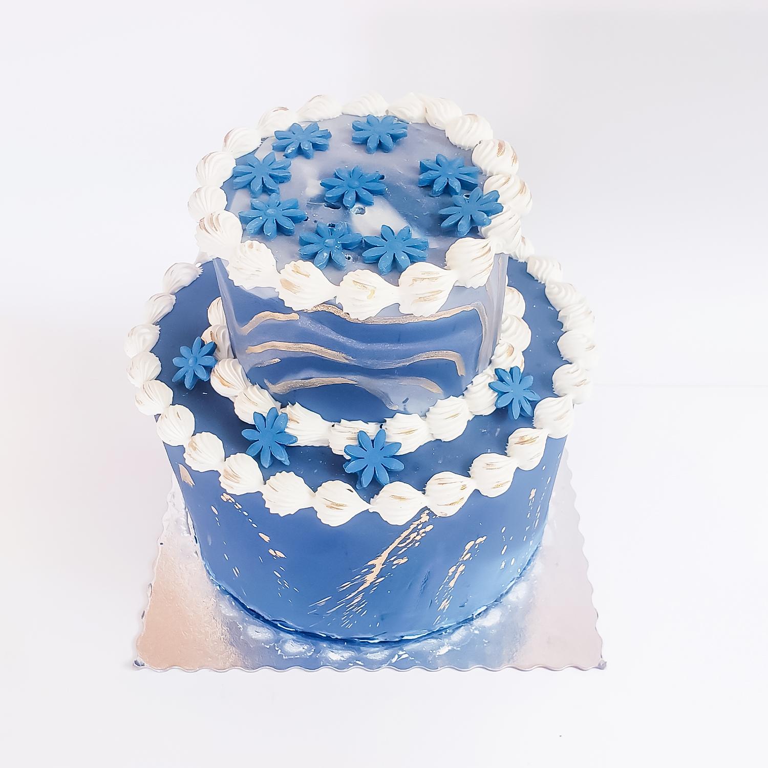 SUPER CAKES DAISY FLOWERS NAVY BLUE